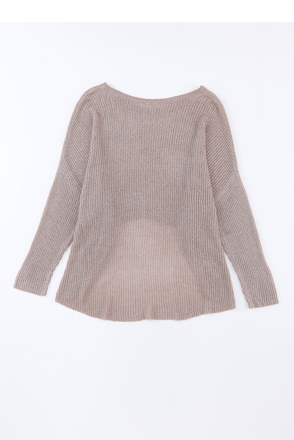 Gray Slouchy Dolman Sleeve High Low Sweater - loveforevers