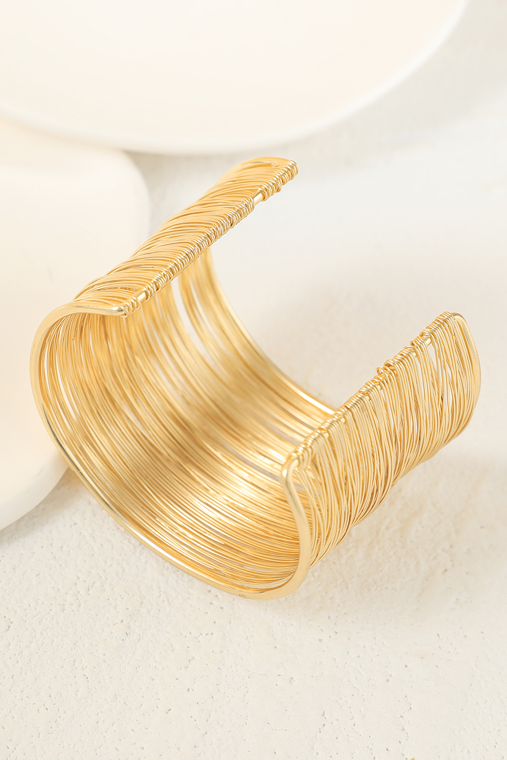 Gold Luxury Heavy Metal High Quality Open Wire Bracelet - loveforevers