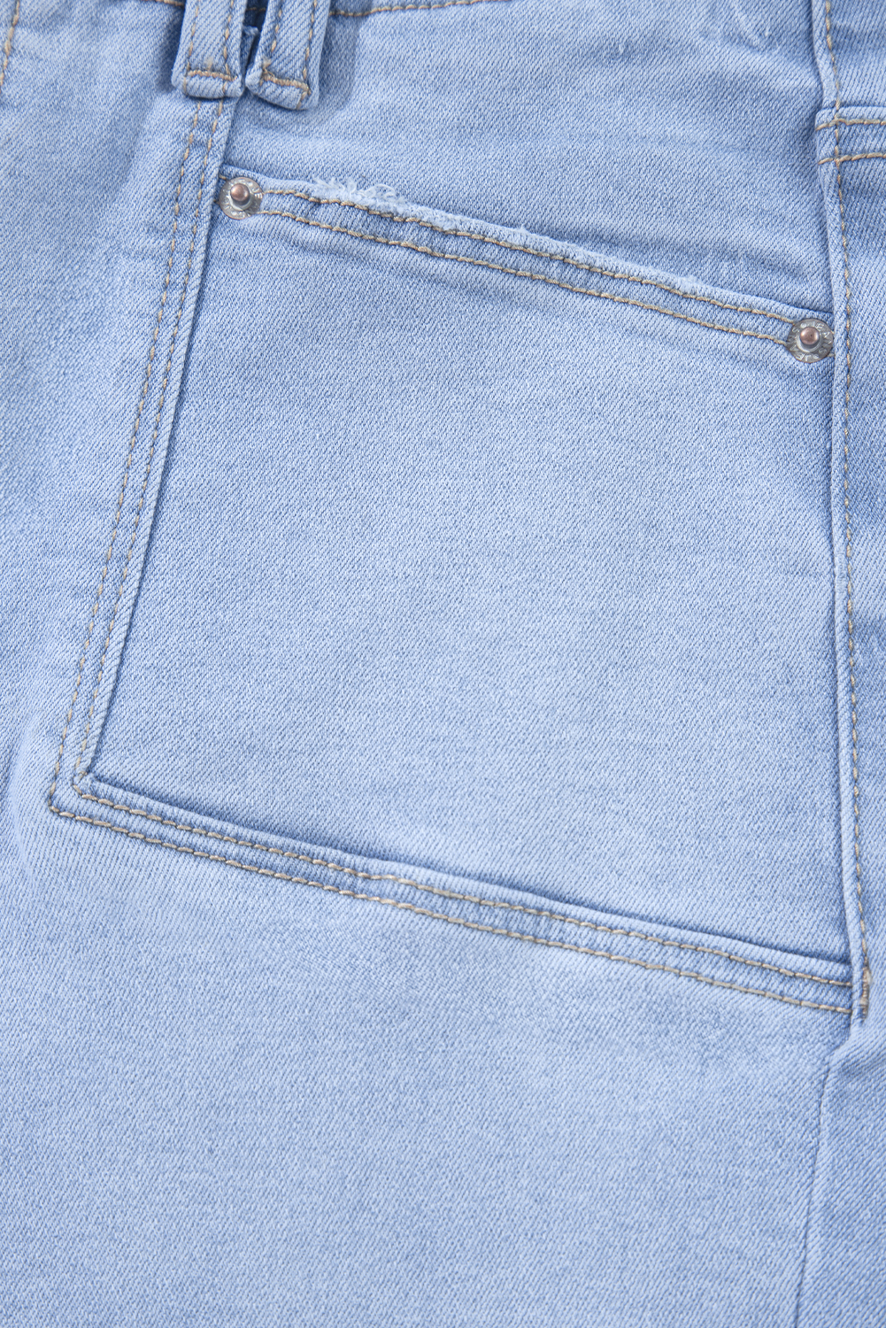 Beau Blue Loose Straight Leg Cropped High Waist Jeans - loveforevers