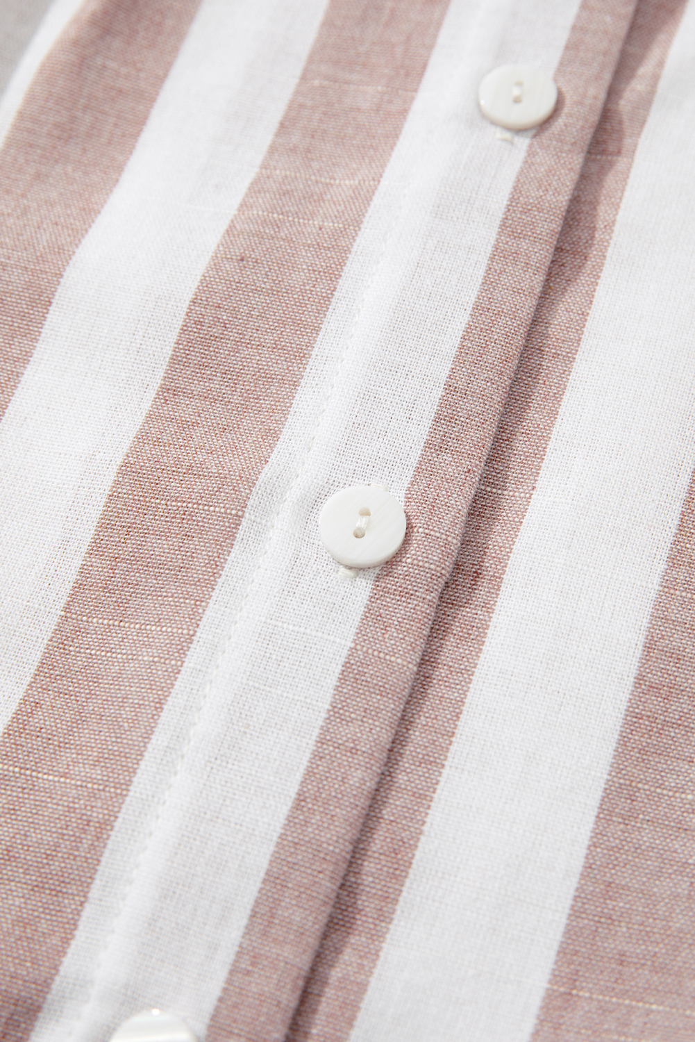 Khaki Stripe Casual Button Down Sleeveless Shirt - loveforevers