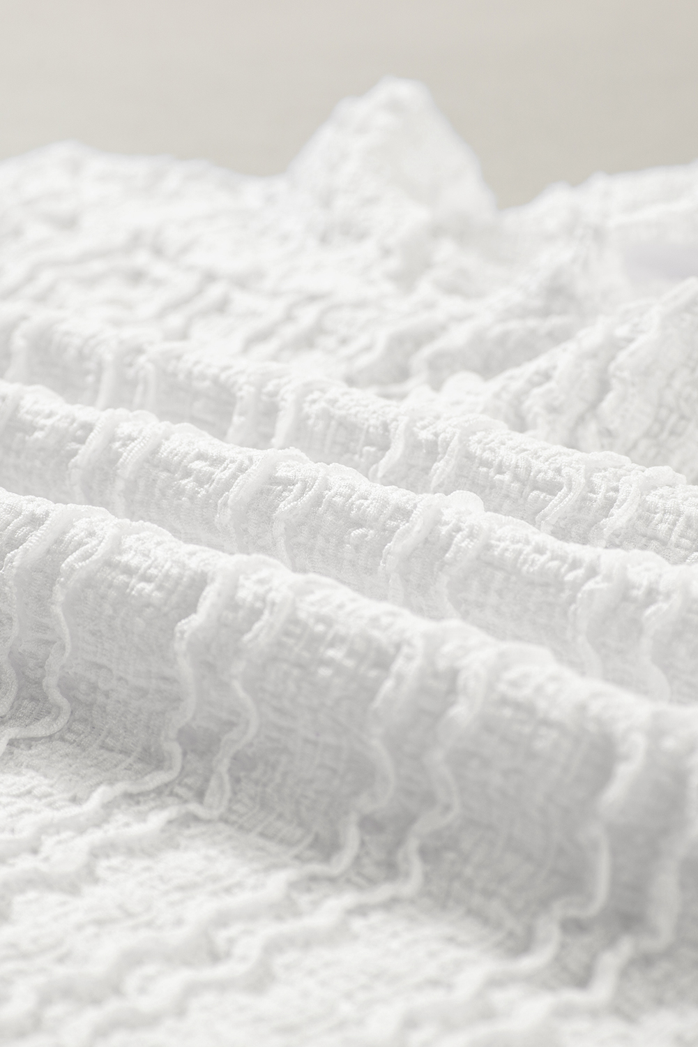 White Knit Jacquard Slim Fit Top - loveforevers