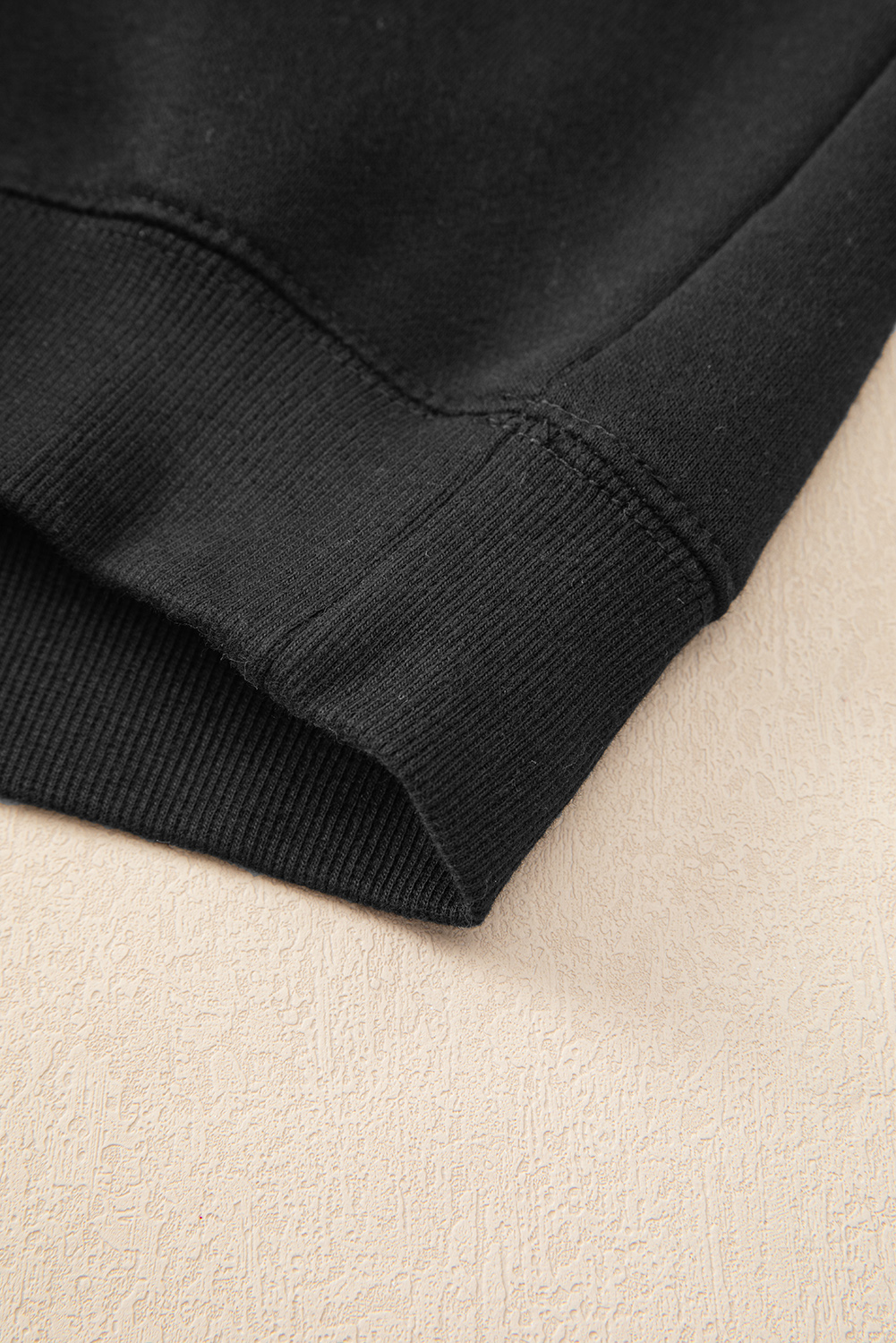 Black Drop Shoulder Loose Sweatshirt and Joggers Active Set - loveforevers