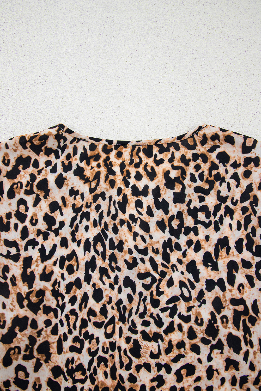 Apricot Leopard V Neck Half Sleeve Blouse - loveforevers