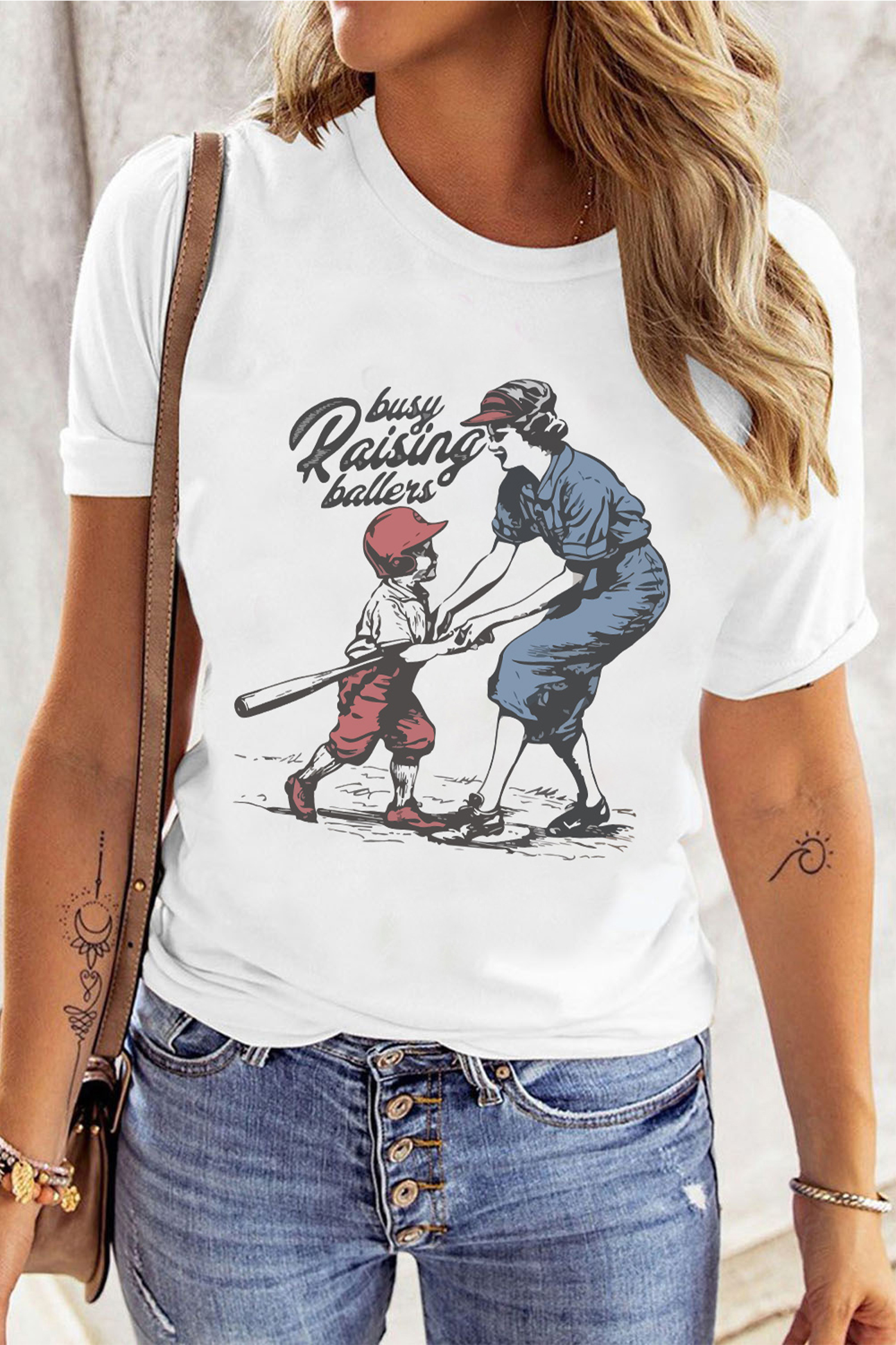 White SHOT CALLER WANNA BE A BALLER Casual Graphic Tee - loveforevers