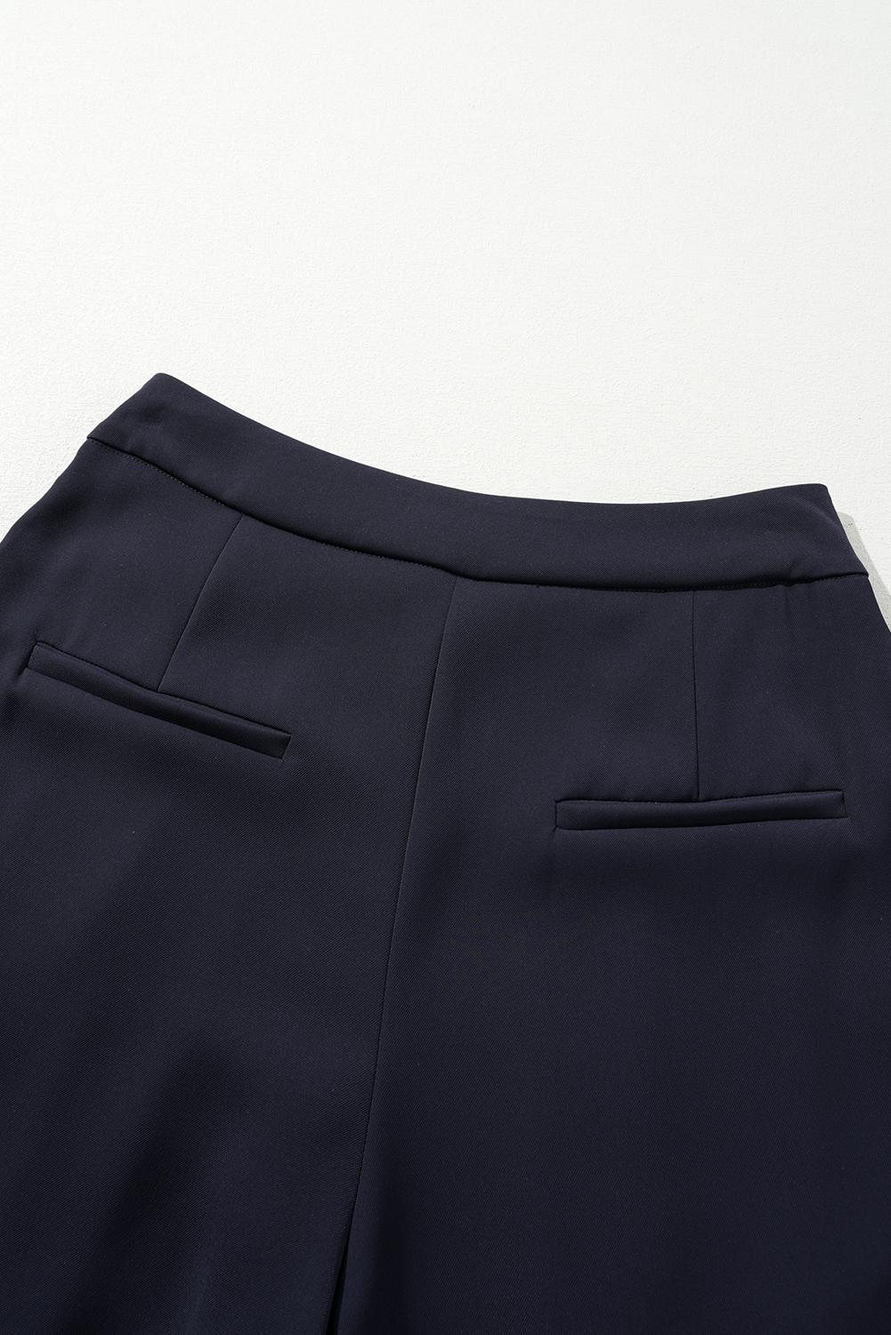 Dirty blue Dual Buttoned High Waist Pleated Wide Leg Pants - loveforevers