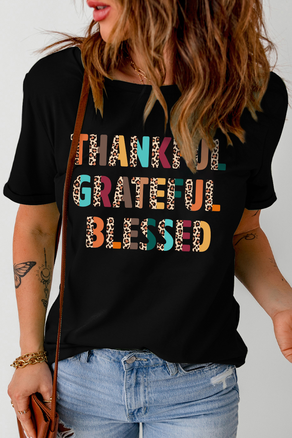 White Thanksgiving Slogan Print Crew Neck T Shirt - loveforevers