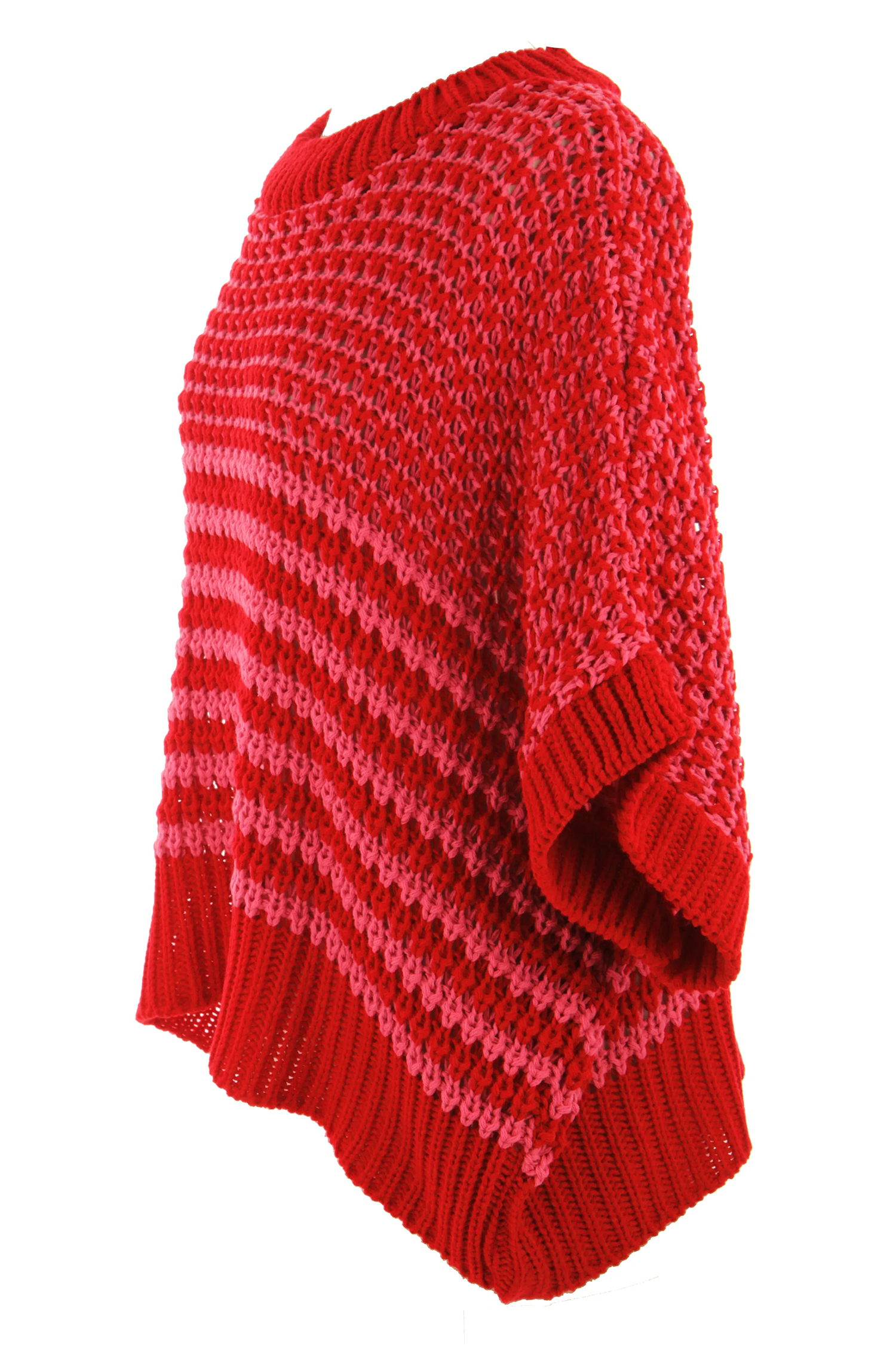 Black Stripe 3/4 Draped Sleeve Slouchy Sweater - loveforevers