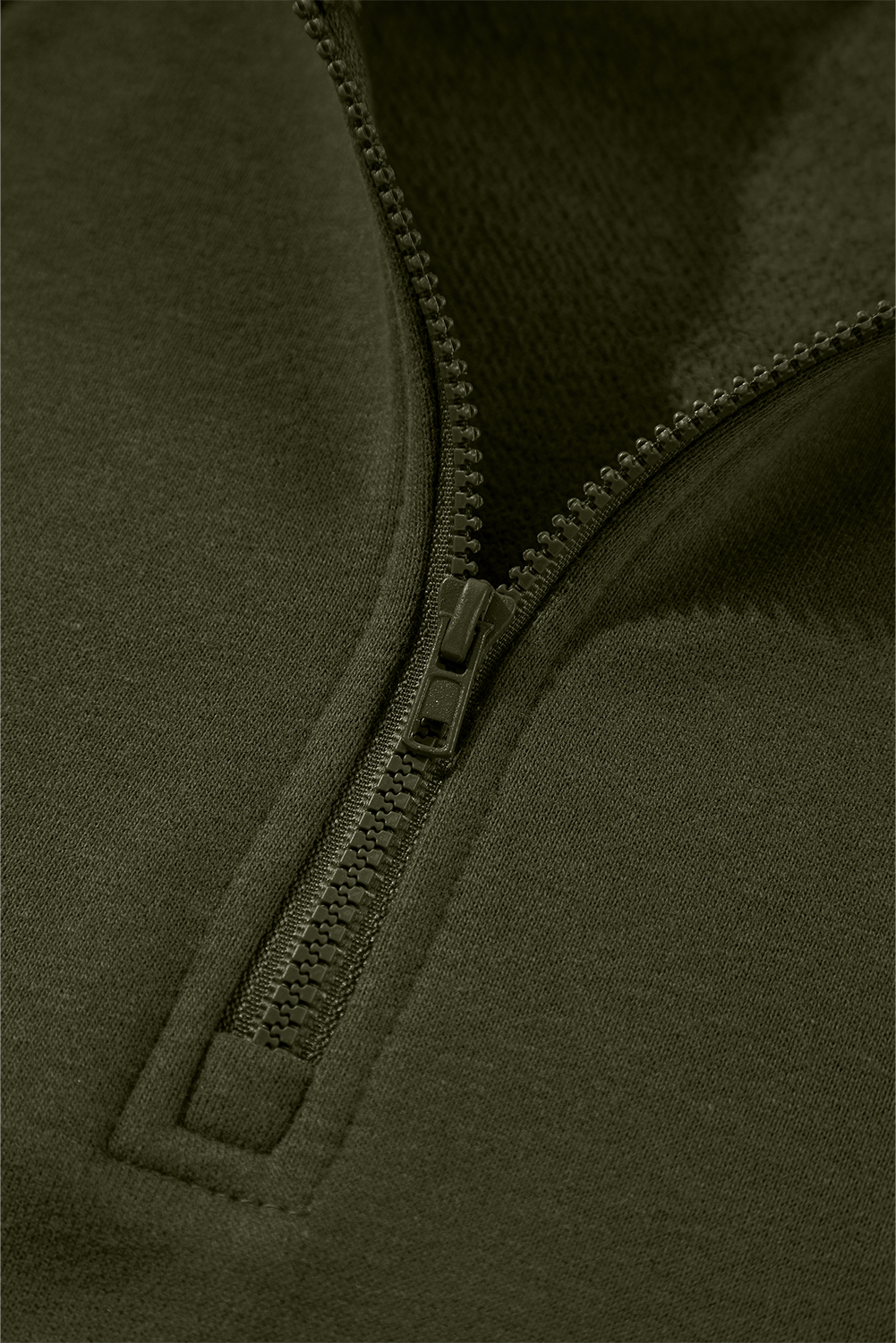 Fushia Zipped Neck Pullover Drop Shoulder Sweatshirt - loveforevers