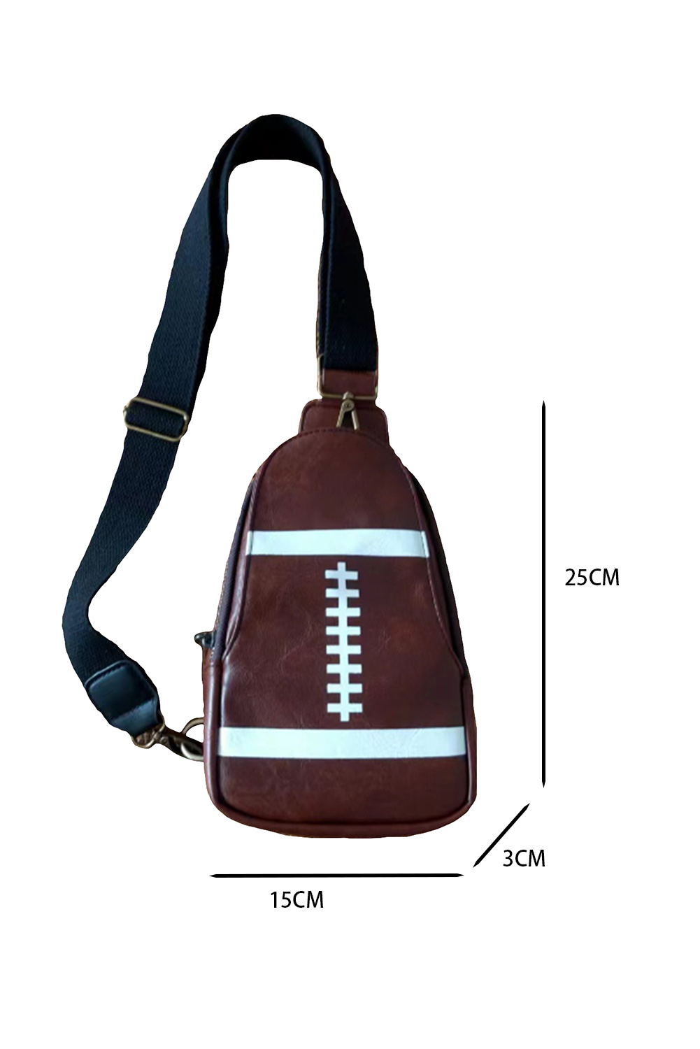 Brown Rugby Football PU Mini Crossbody Bag - loveforevers