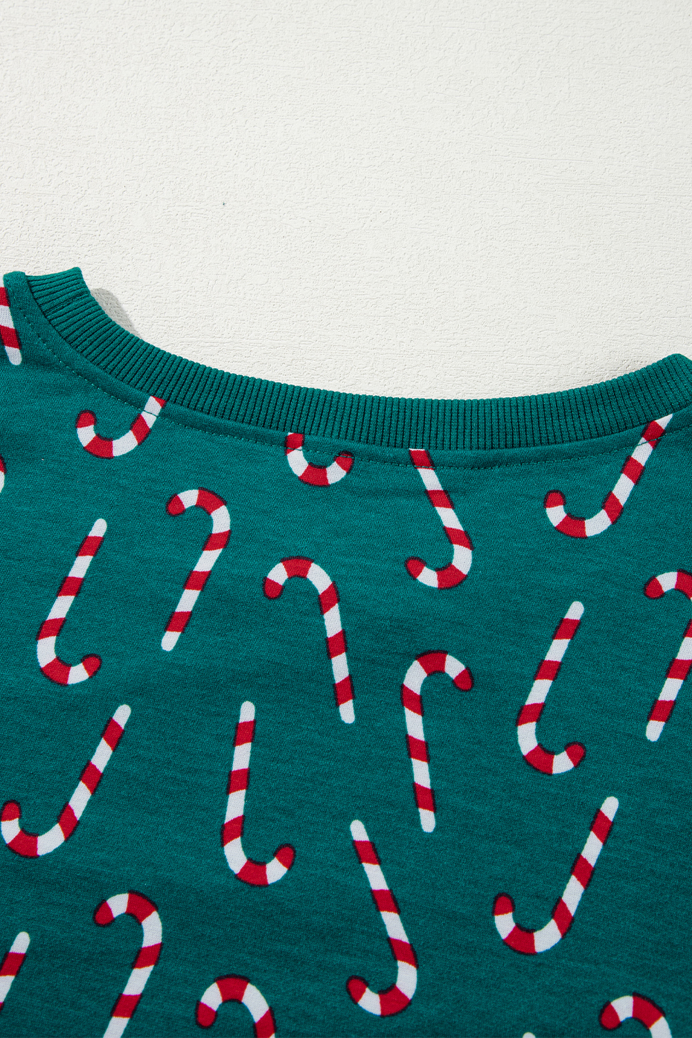 Green Christmas Candy Cane Printed Top and Pants Lounge Set - loveforevers