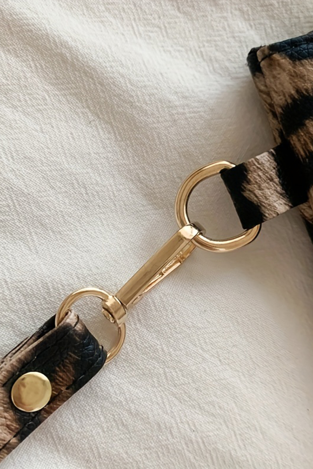 Chestnut Leopard/Cow Print Wrist Strap Zipped Wallet - loveforevers