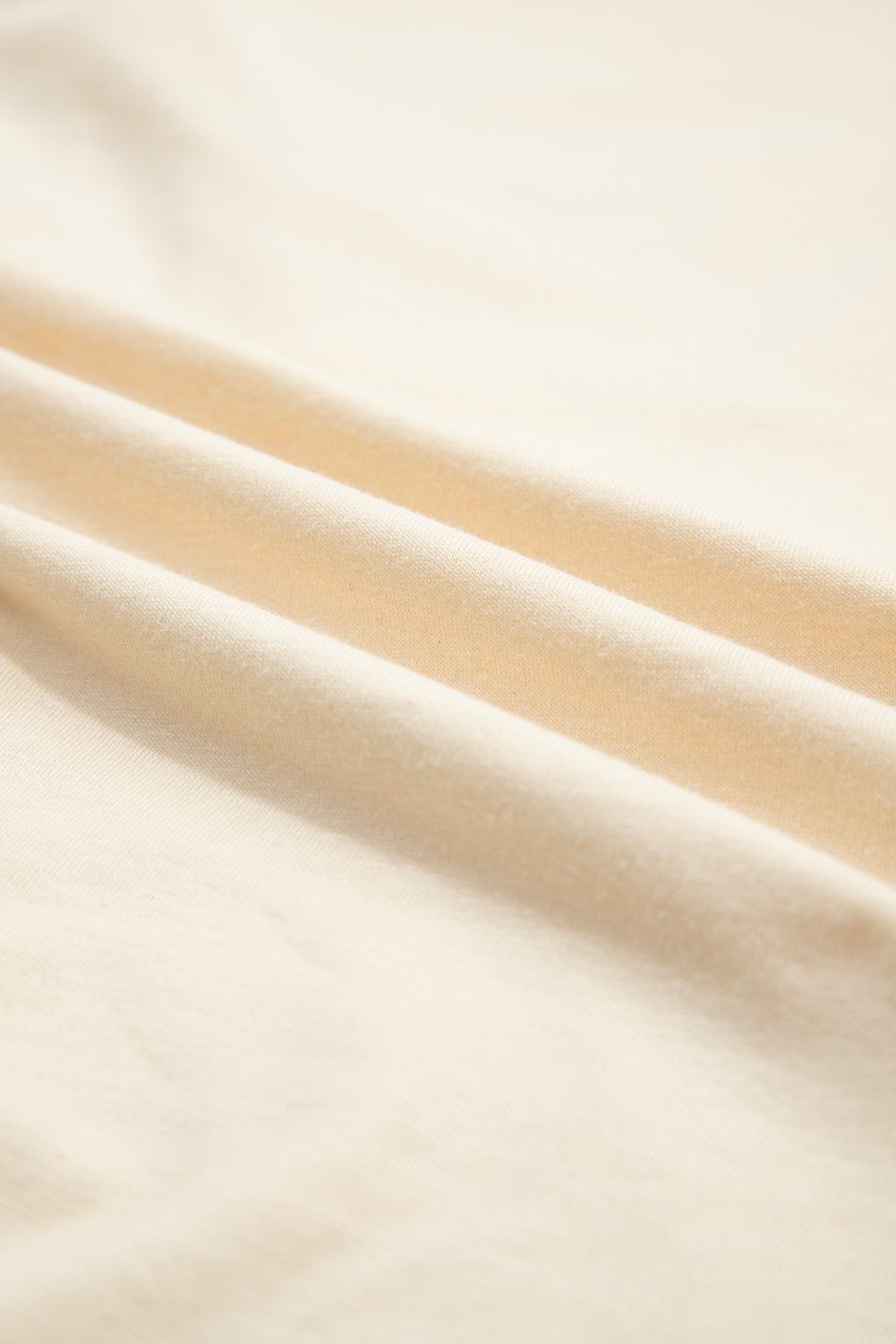 Apricot Flower Patched Exposed Stitching Trim Crew Neck Loose Tee - loveforevers