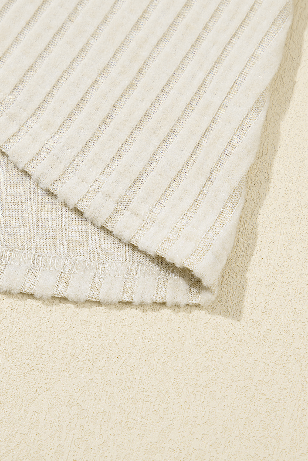 Apricot Ribbed Knit Mock Neck Tank Top - loveforevers