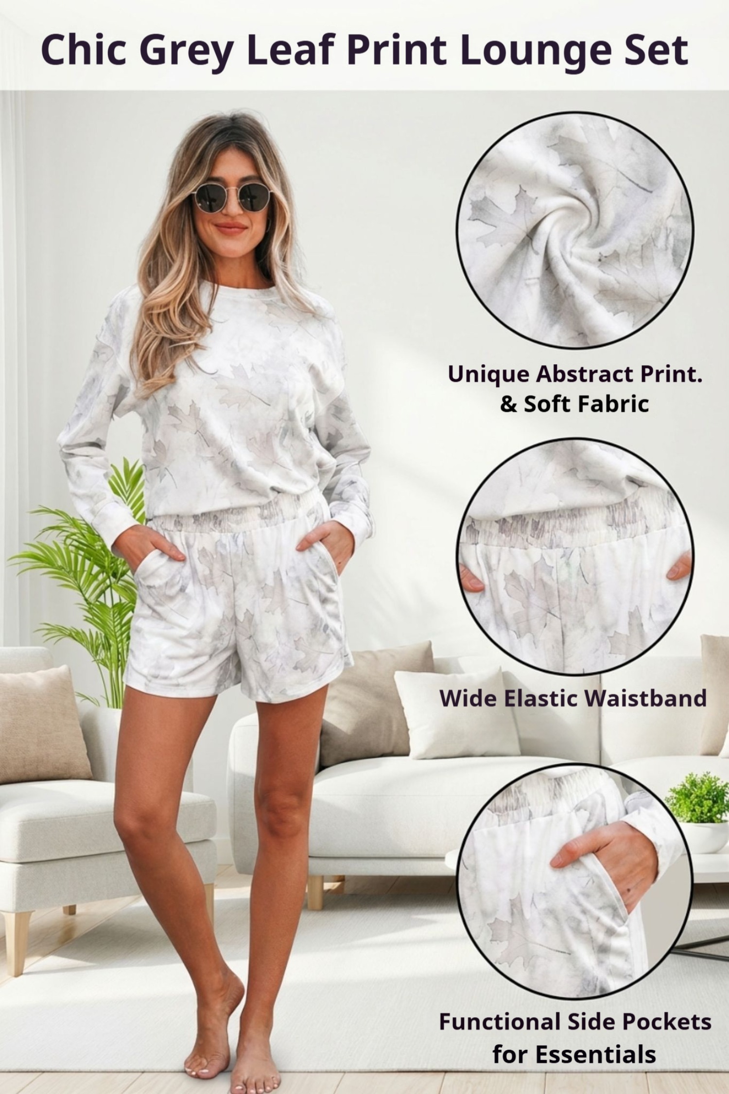 Beige Camo Print Baggy Drawstring Jogger Sweatpants - loveforevers
