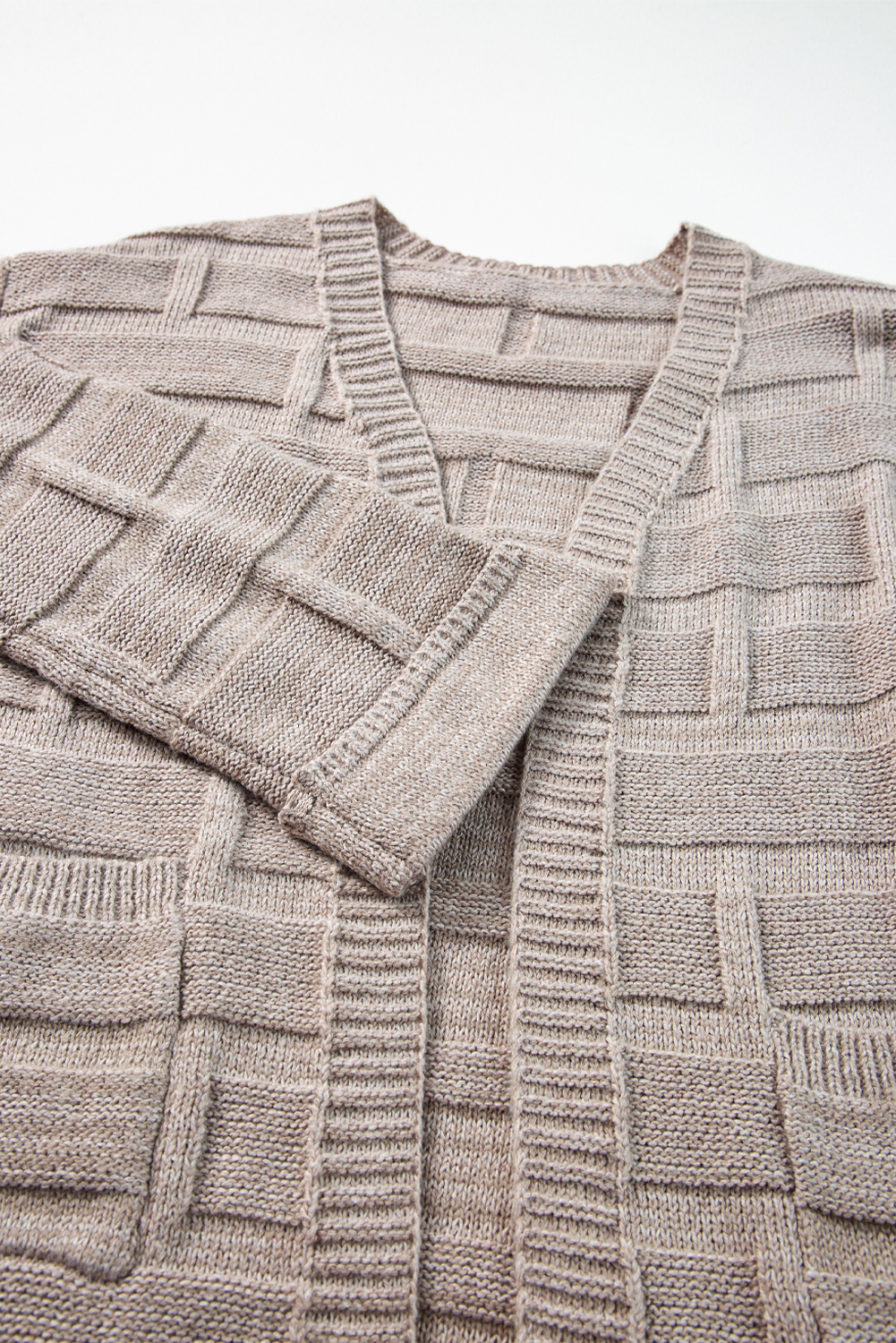 Delicacy Textured Knit Open Front Chic Cardigan with Pockets - loveforevers