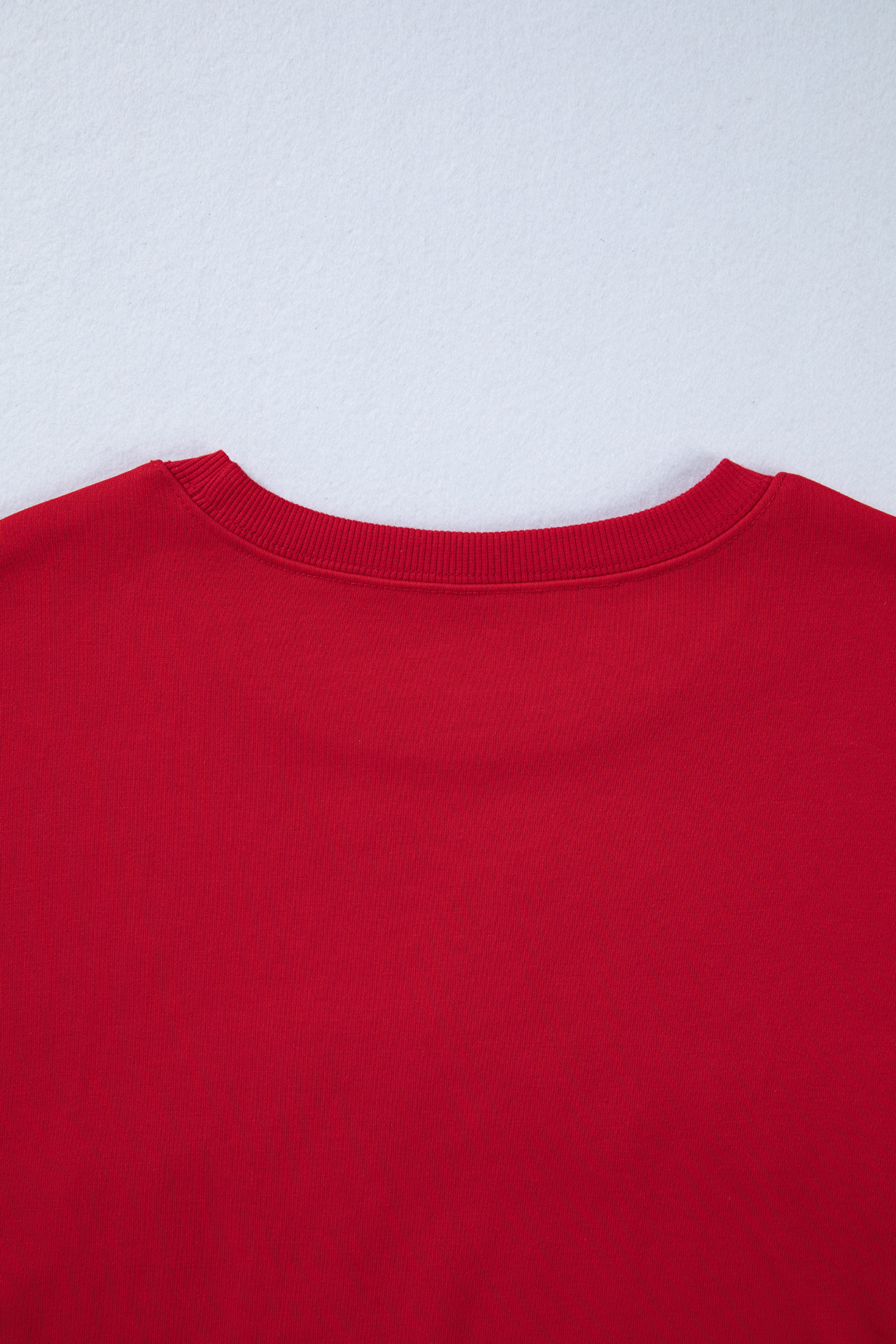 Racing Red Holly Jolly Embroidered Graphic Baggy Sweatshirt - loveforevers