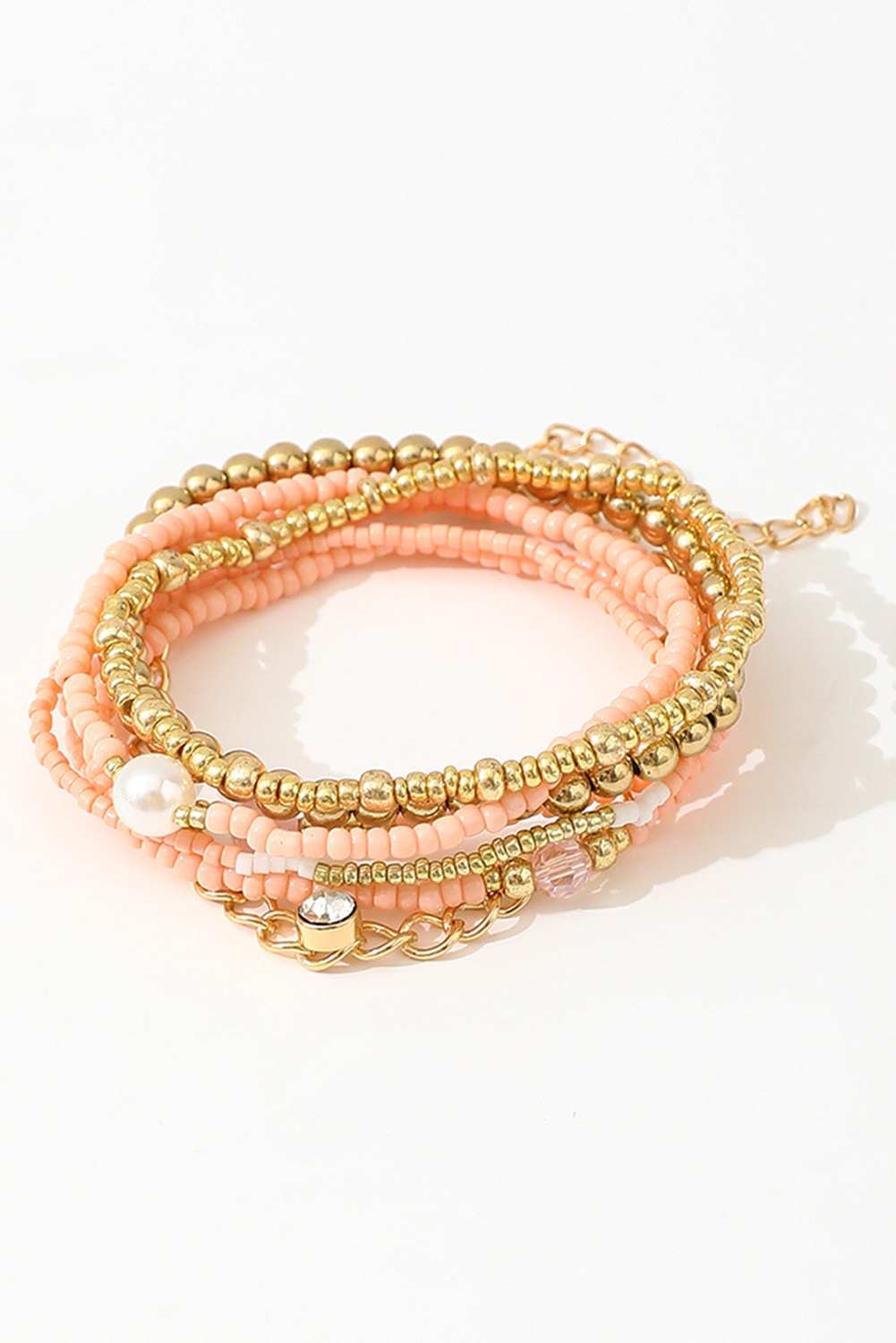 Gold Simple Beaded Multi Layer Bracelet - loveforevers
