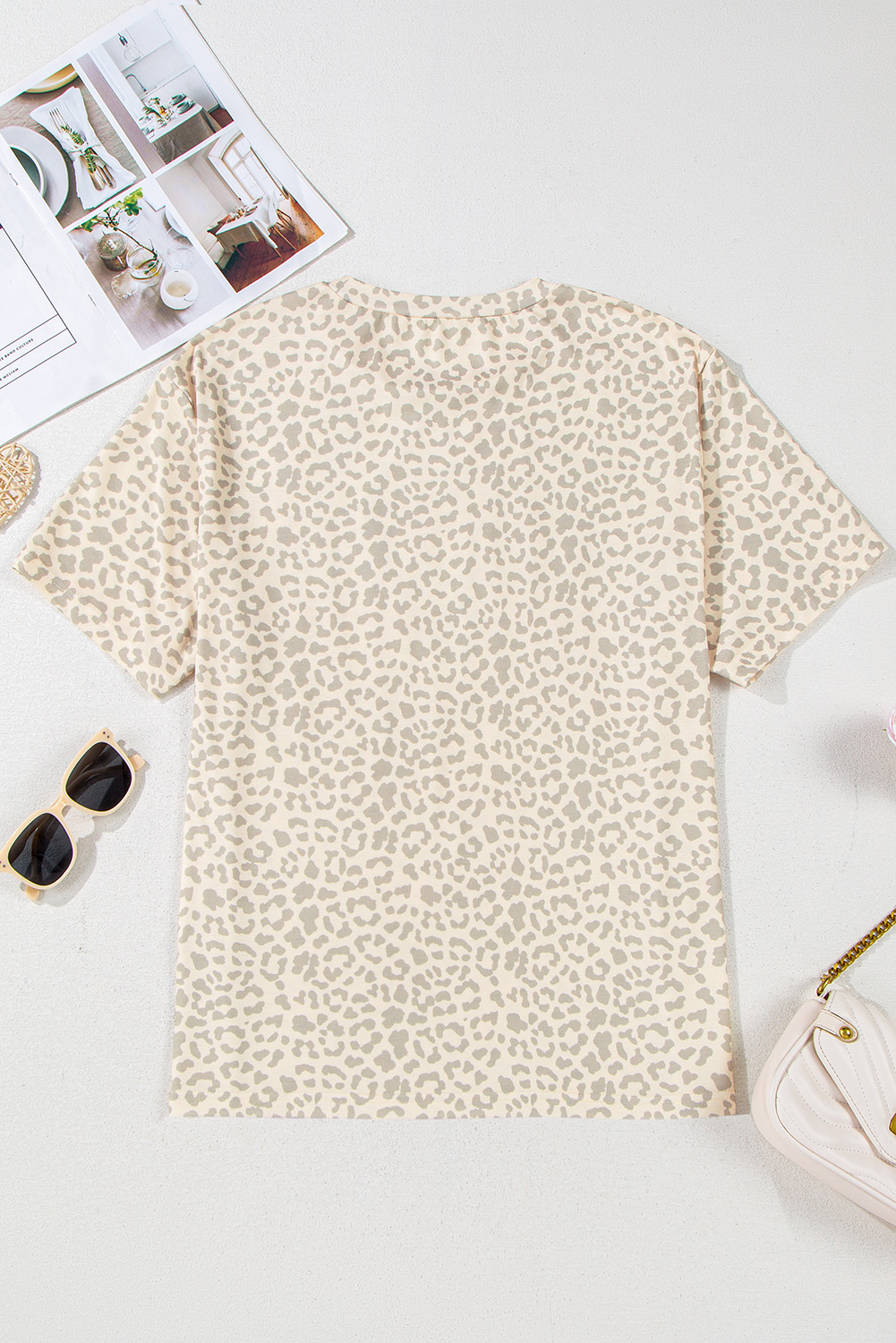 Yellow MAMA Letter Graphic Leopard Loose Tee - loveforevers