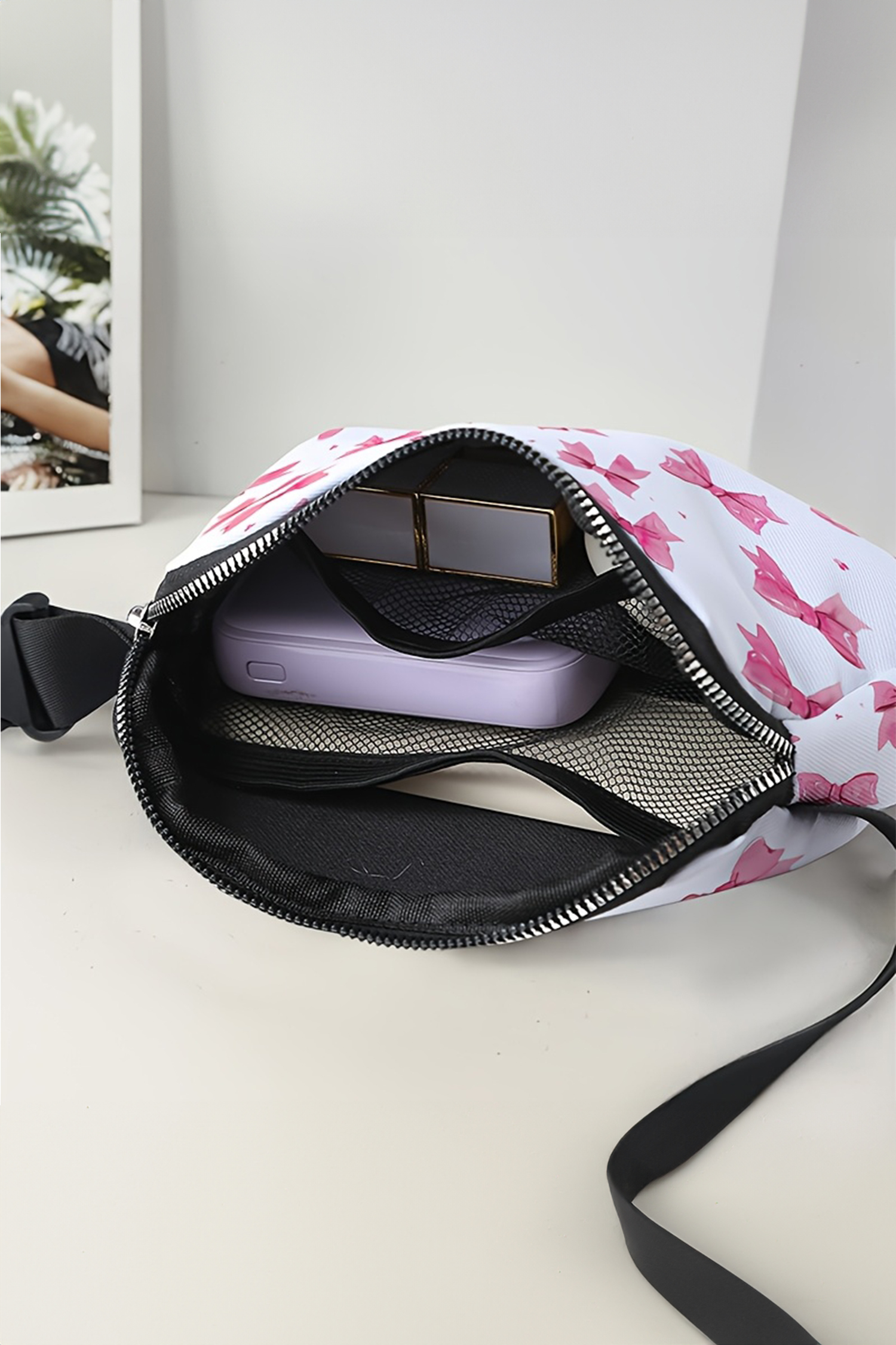 Bonbon Valentines Day Printed Canvas Crossbody Bag - loveforevers