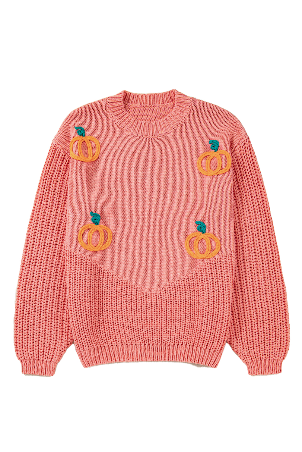 Blossom Pumpkin Embroidered Thanksgiving Holiday Sweater - loveforevers