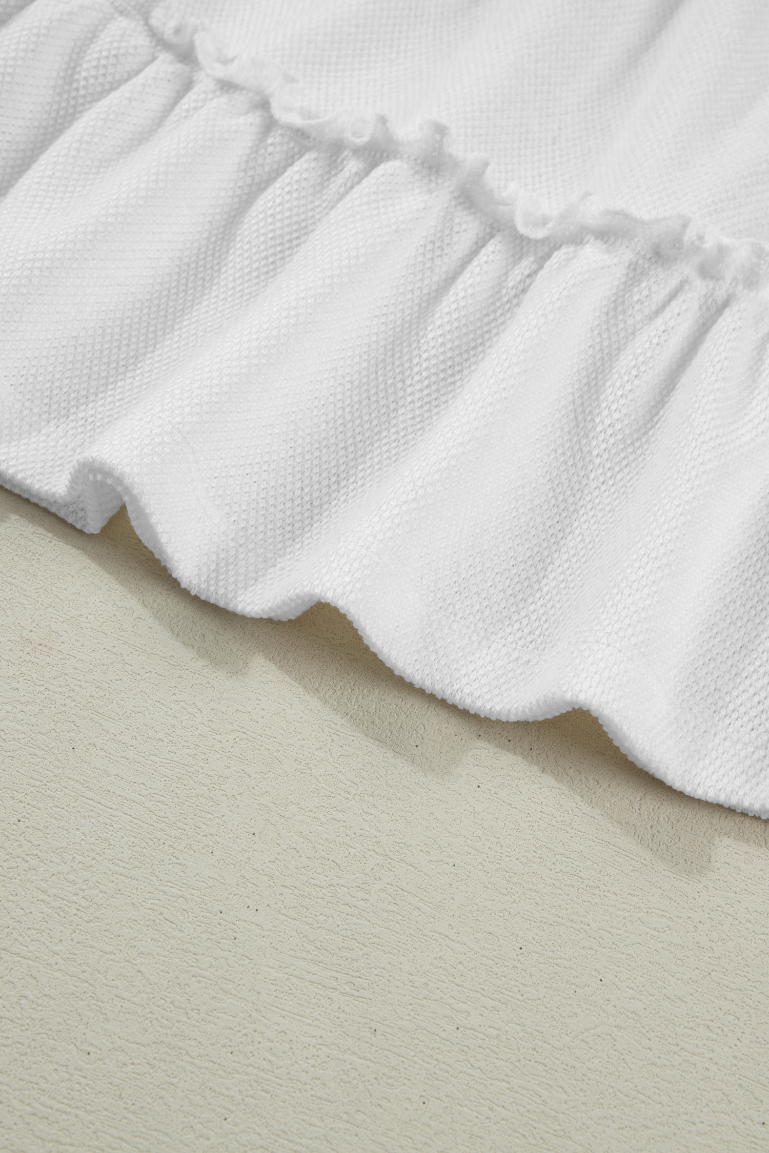 White Tiered Frill Trim A-line Tank Top - loveforevers