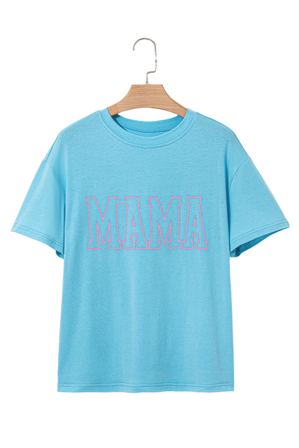 Black MAMA Letter Graphic Neon T Shirt - loveforevers
