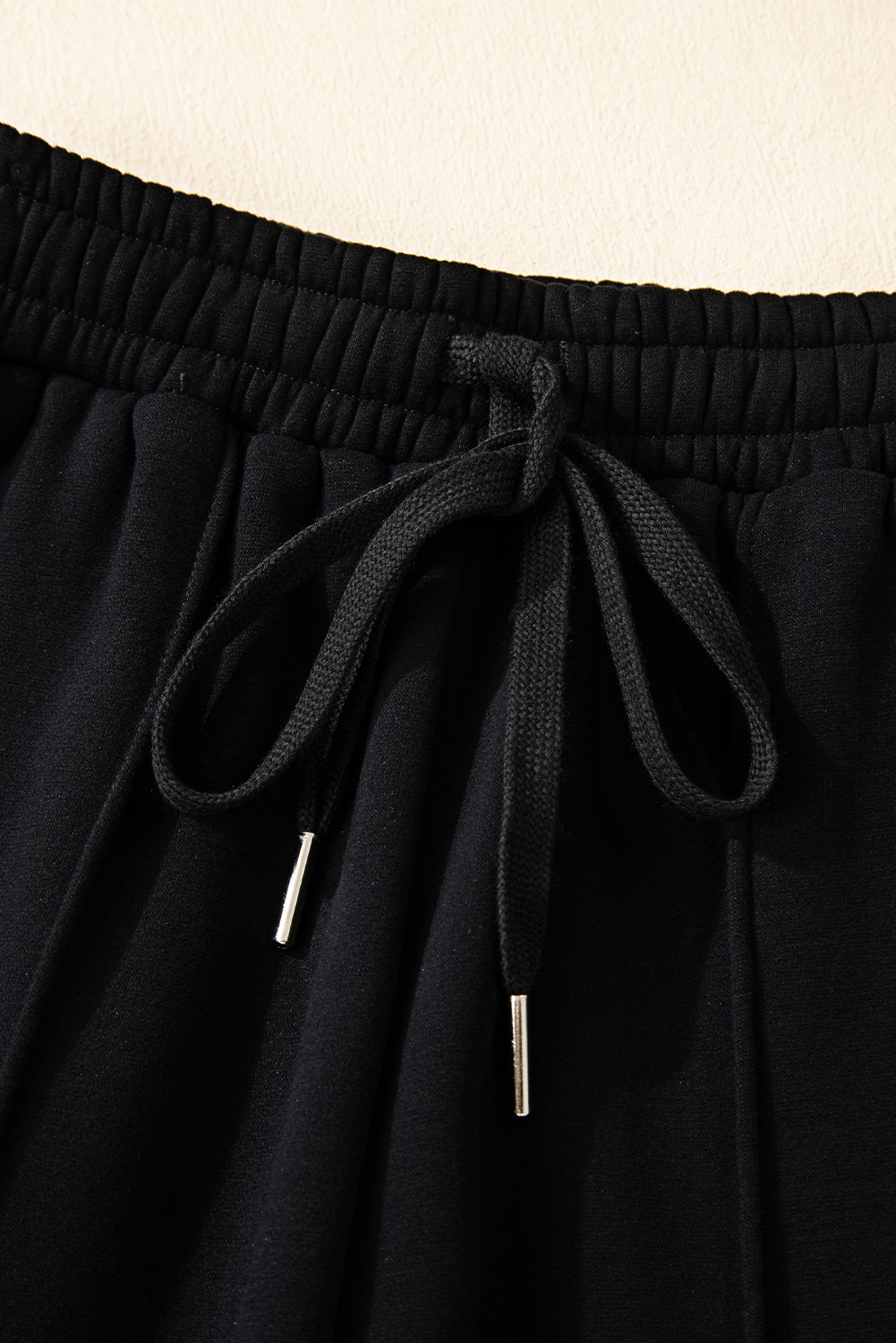 Dark Brown Solid Collared Sweatshirt and High Waist Pants Active Set - loveforevers