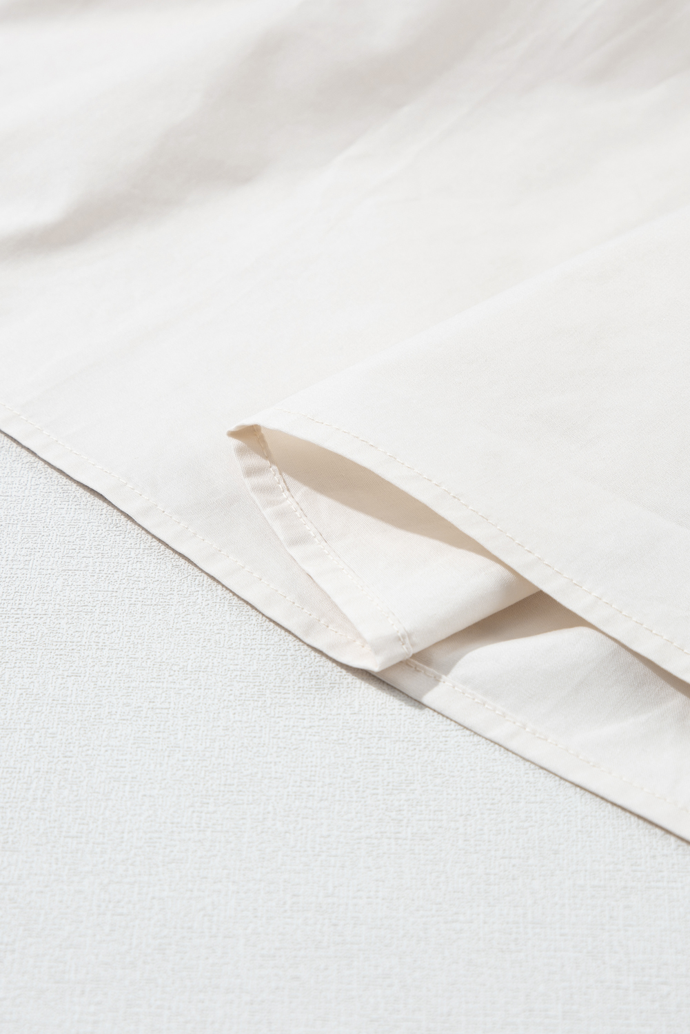 Pale Khaki Sweatshirt Poplin Mini Dress - loveforevers