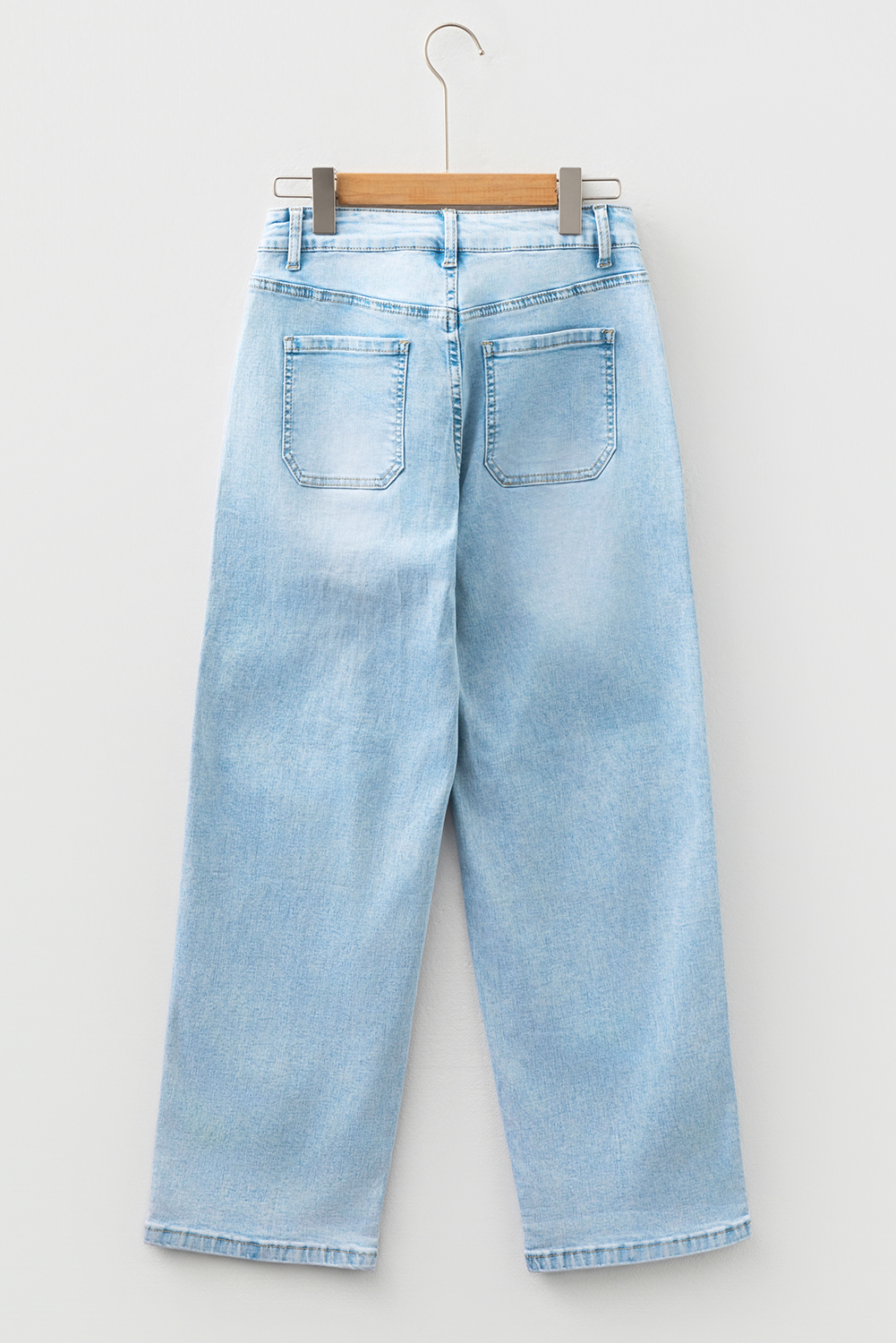 Myosotis Exposed Stitch Detail Drawstring Barrel Jeans - loveforevers