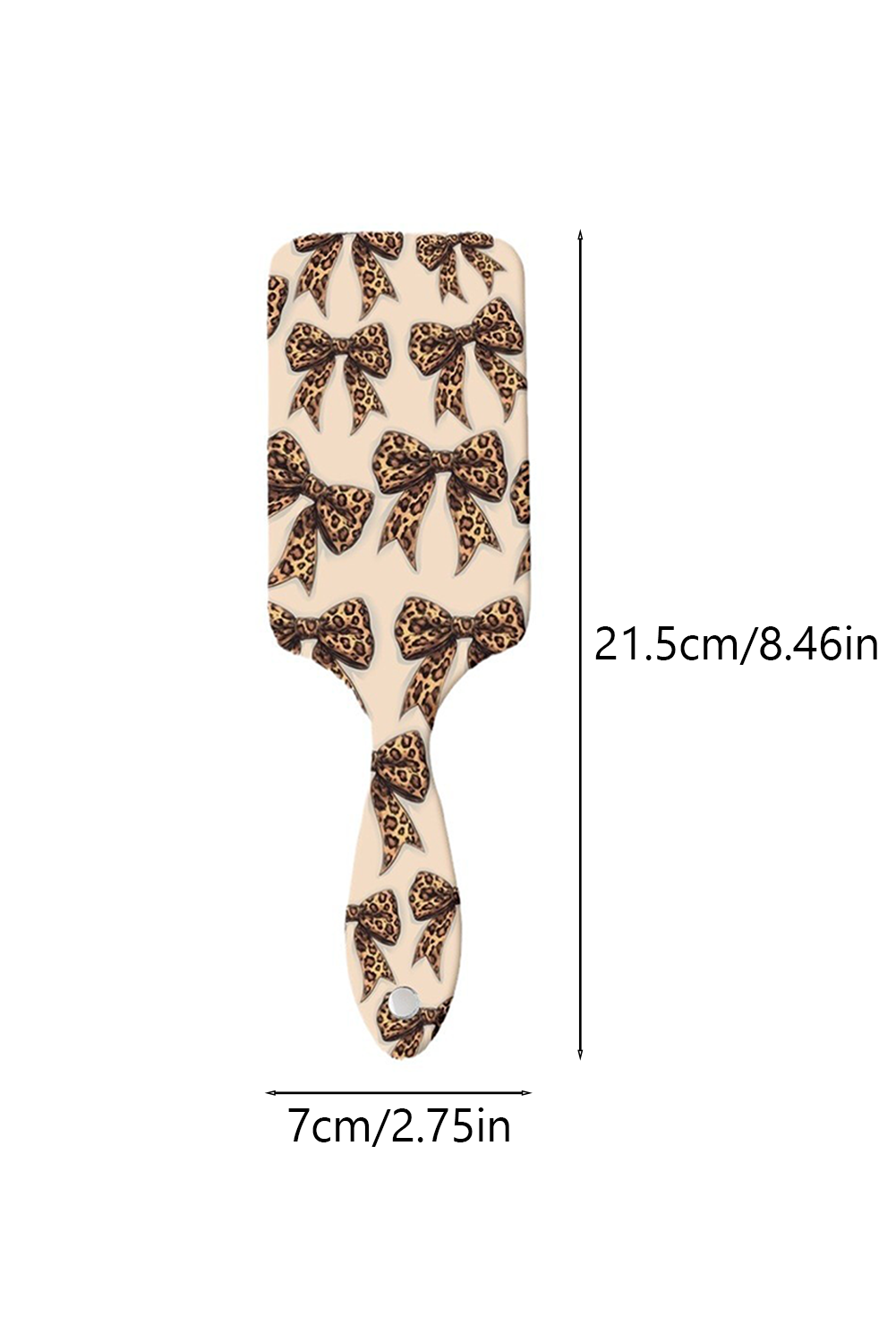 Parchment Leopard Bow Print Air Cushion Comb - loveforevers