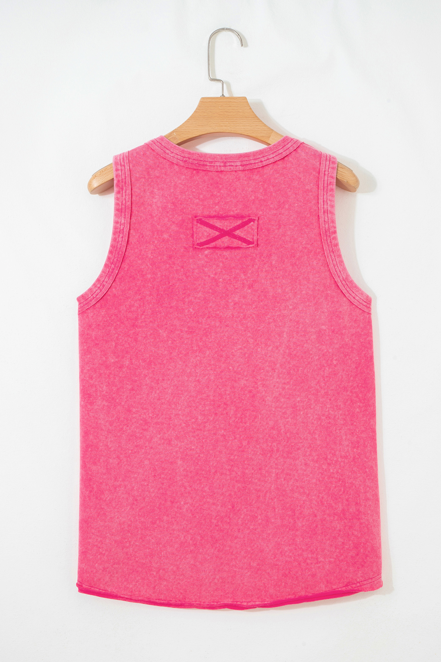 Red Dahlia Mineral Wash V Neck Tank Top - loveforevers