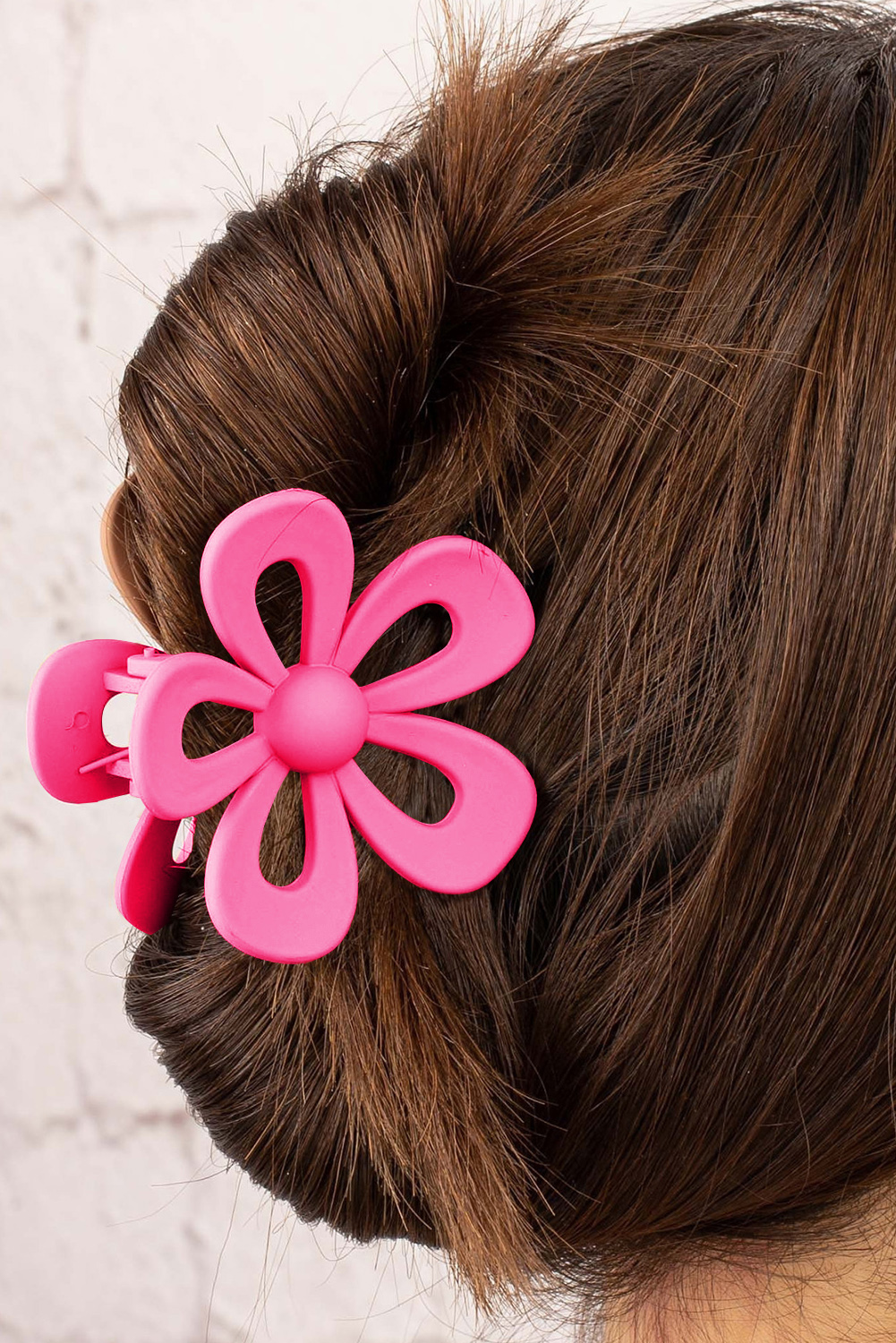 Rose Red Sweet Hollowed Flower Shape Claw Clip - loveforevers