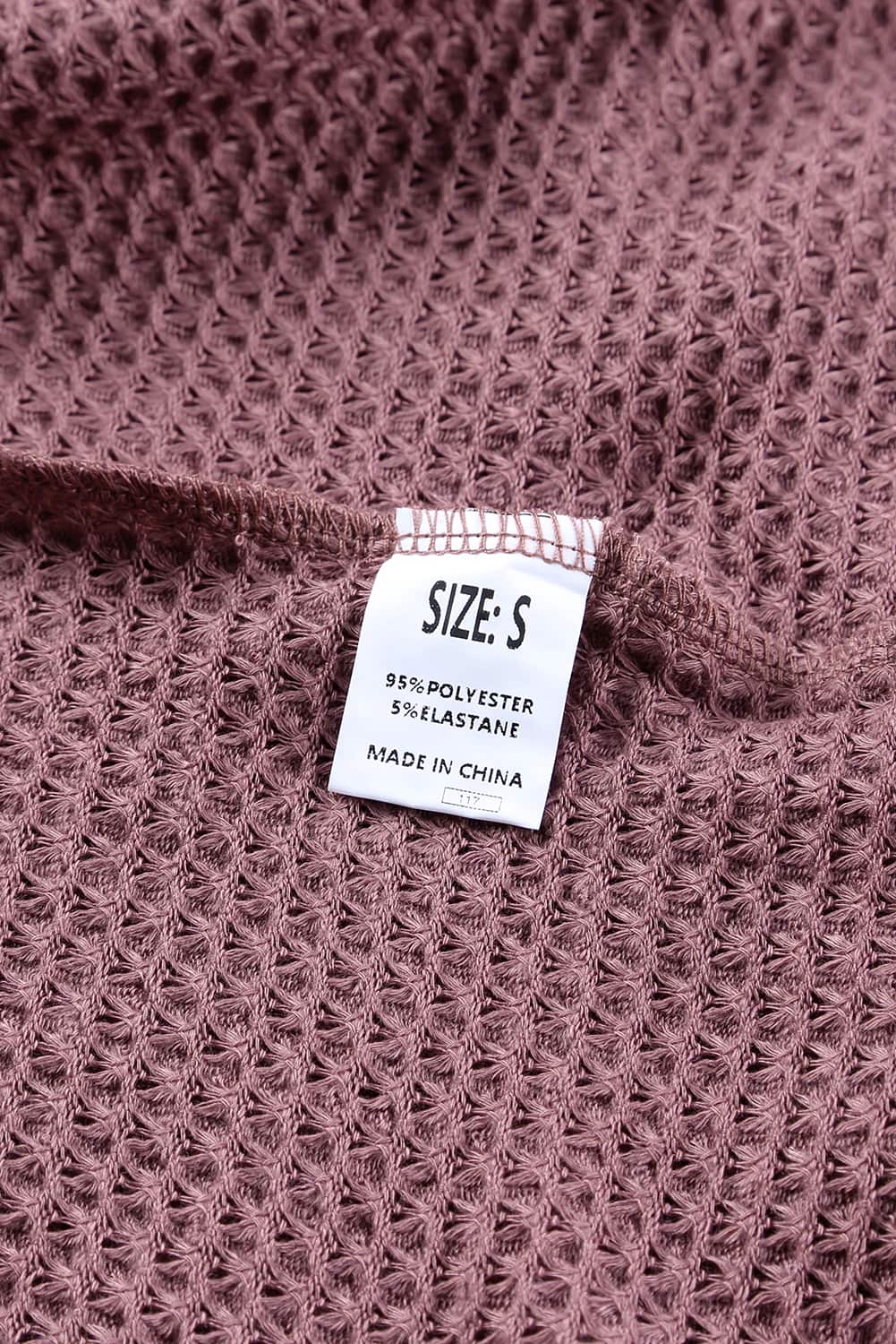 purple Waffle Knit Loose Long Sleeve Top - loveforevers