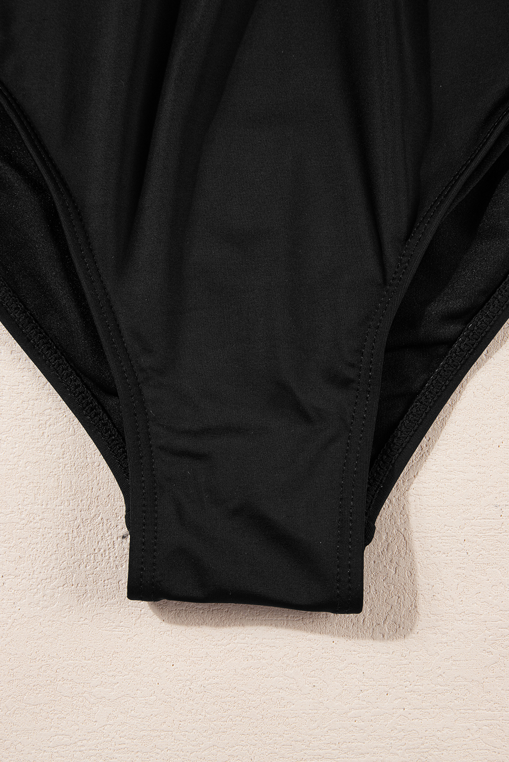 Black V Neck Twist Ruched Crisscross Backless One-Piece Swimsuit - loveforevers