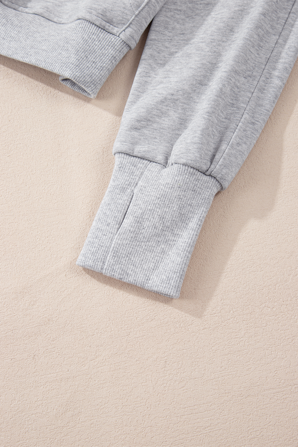 Aruba Blue Quarter Zip Stand Neck Kangaroo Pocket Sweatshirt - loveforevers