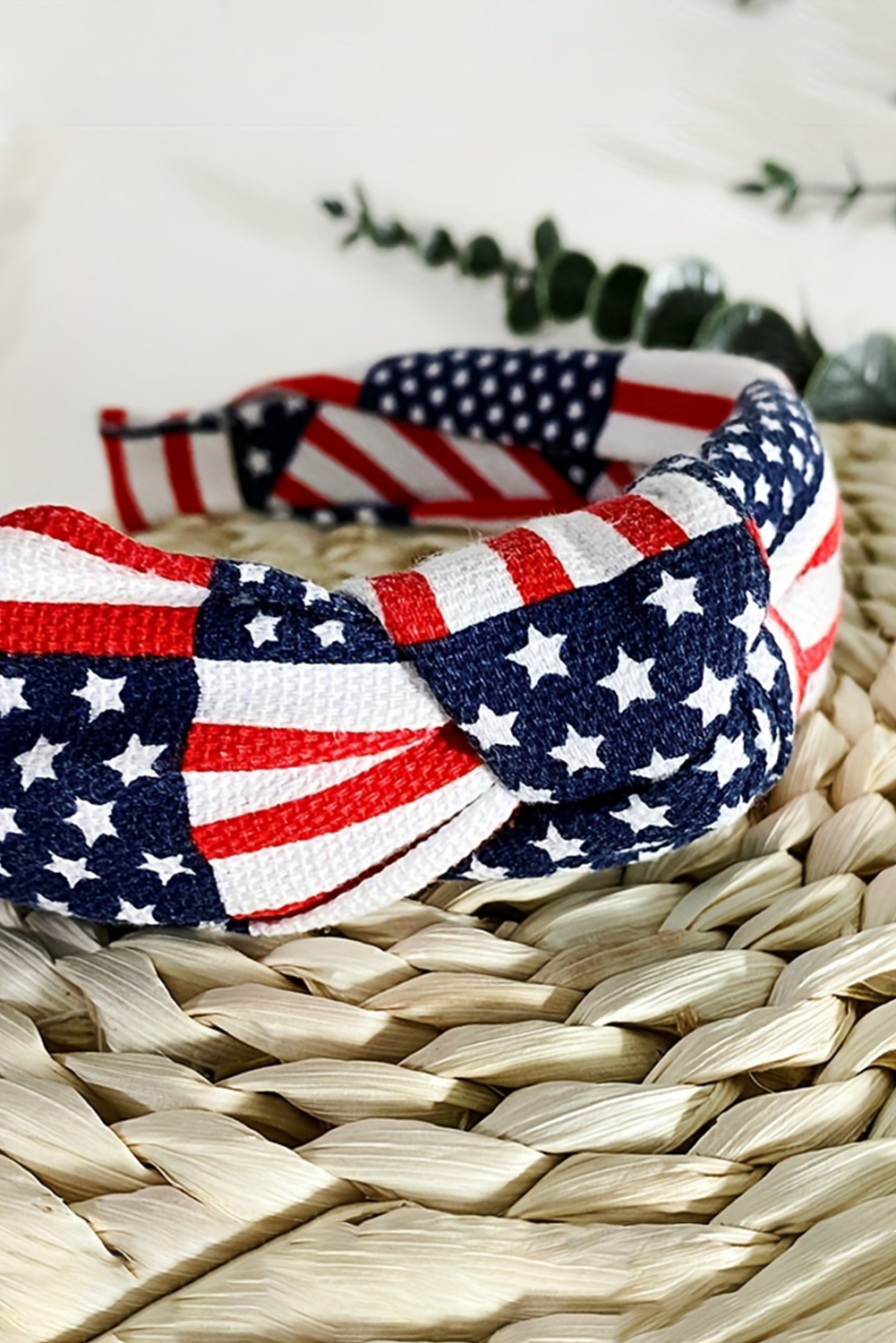 Navy Blue Flag Day Knotted Headband - loveforevers