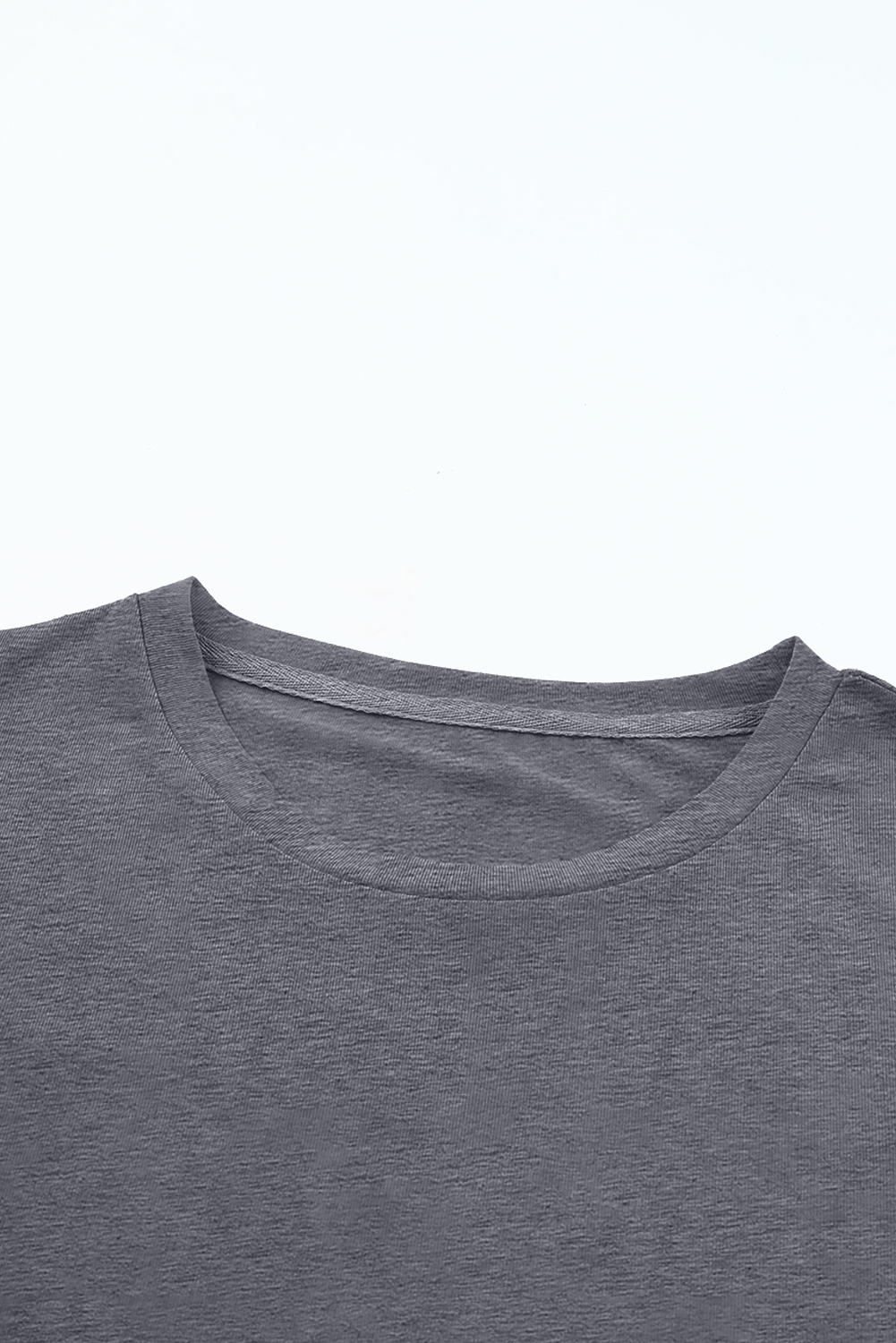 Khaki Casual Plain Crew Neck Tee - loveforevers
