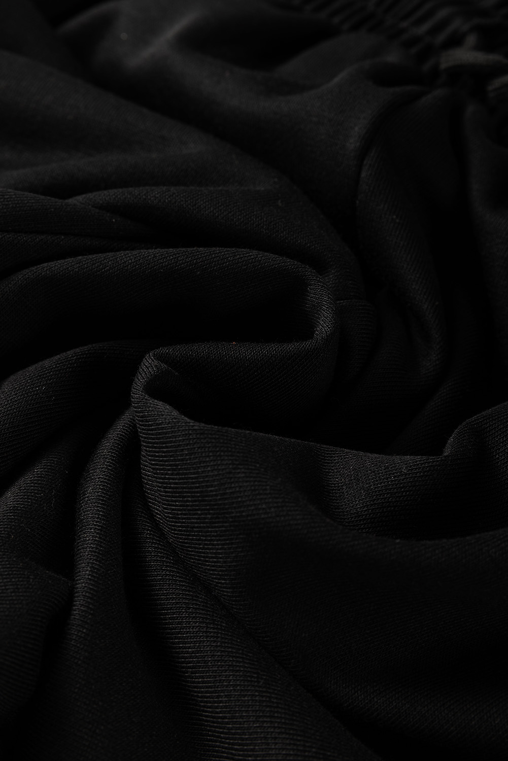 Black Zipper Flutter Sleeve Drawstring Elastic Waistband Jumpsuit - loveforevers