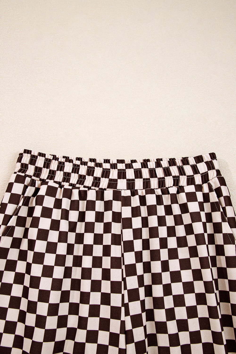 Black Athleisure Checkered 2pcs Pants Set - loveforevers