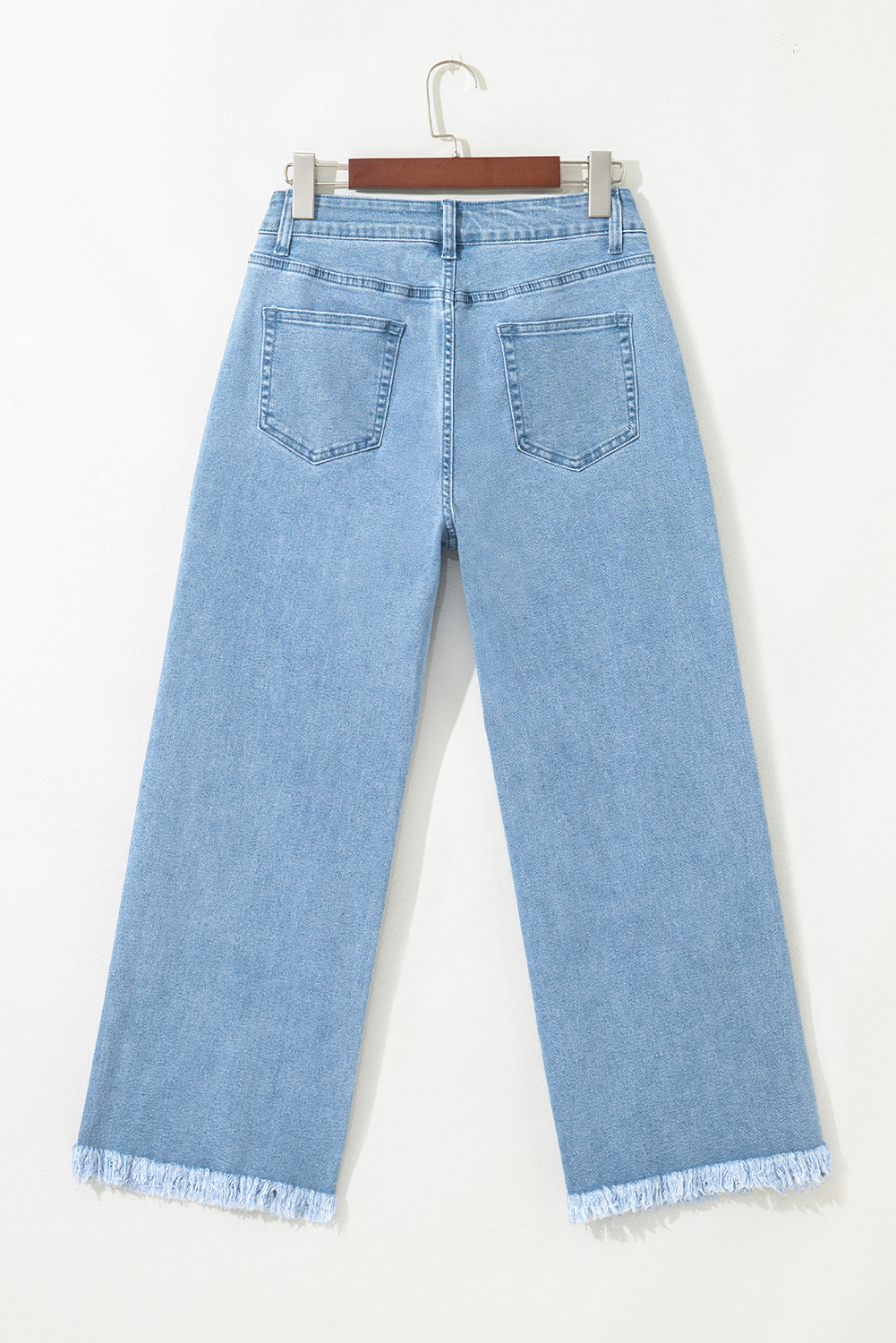 Peach Blossom Acid Washed High Rise Cropped Wide Leg Jeans - loveforevers