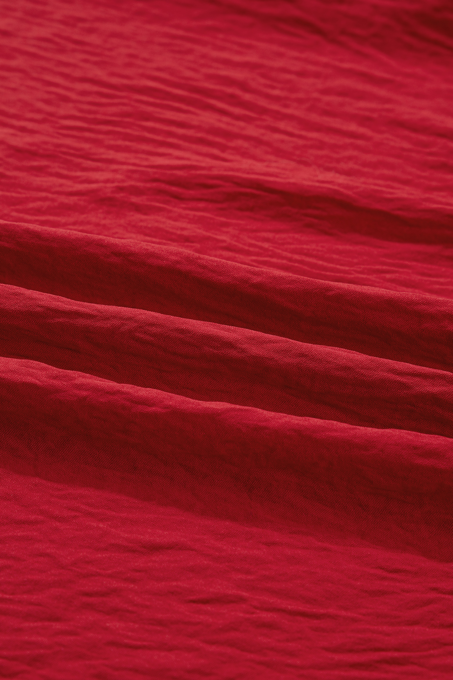 Racing Red Contrast Embroidered Detail Cinched Waist Tiered Long Sleeve Maxi Dress - loveforevers