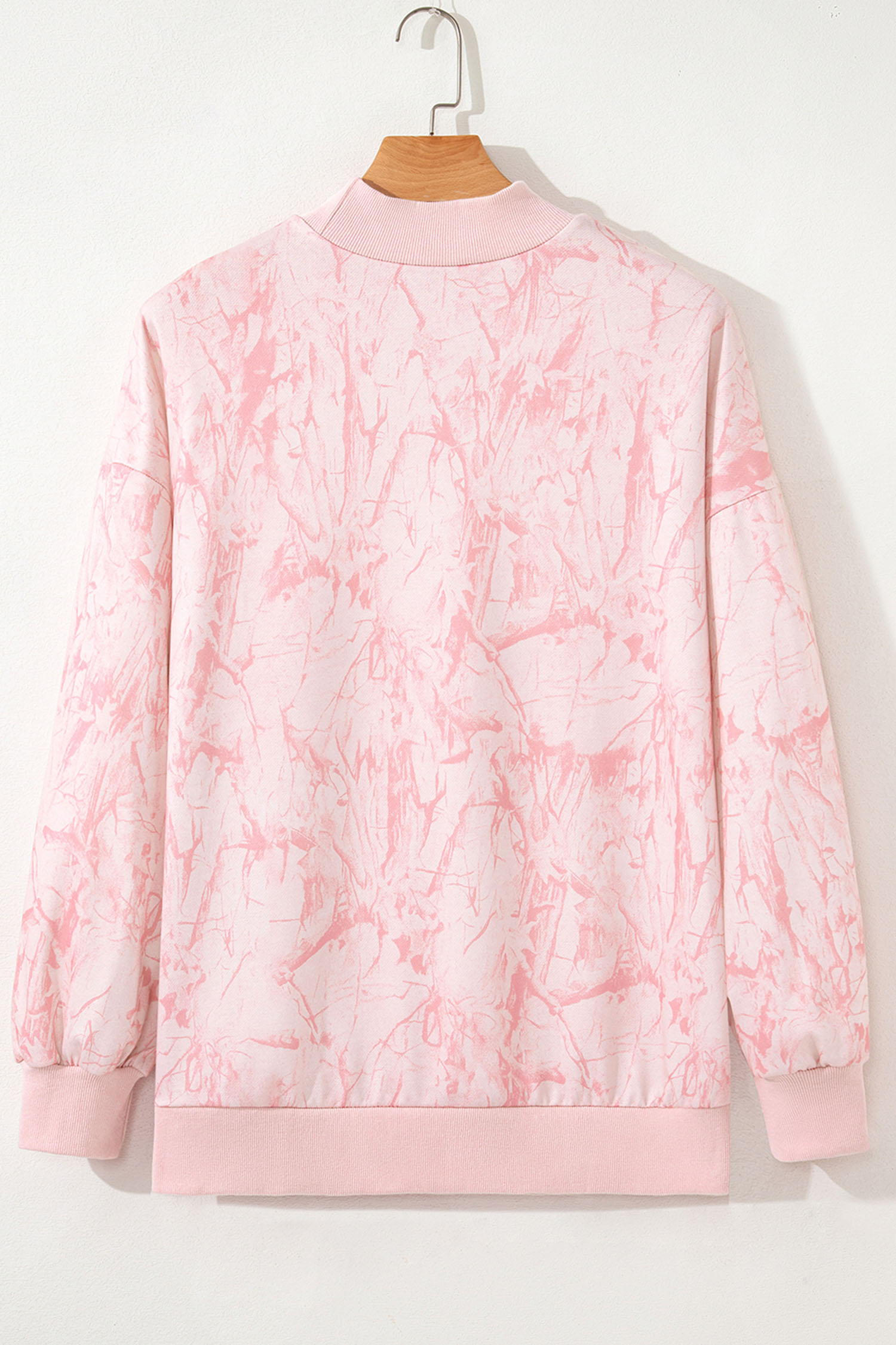 Khaki TEXAS Embroidered Camo Mock Neck Sweatshirt - loveforevers