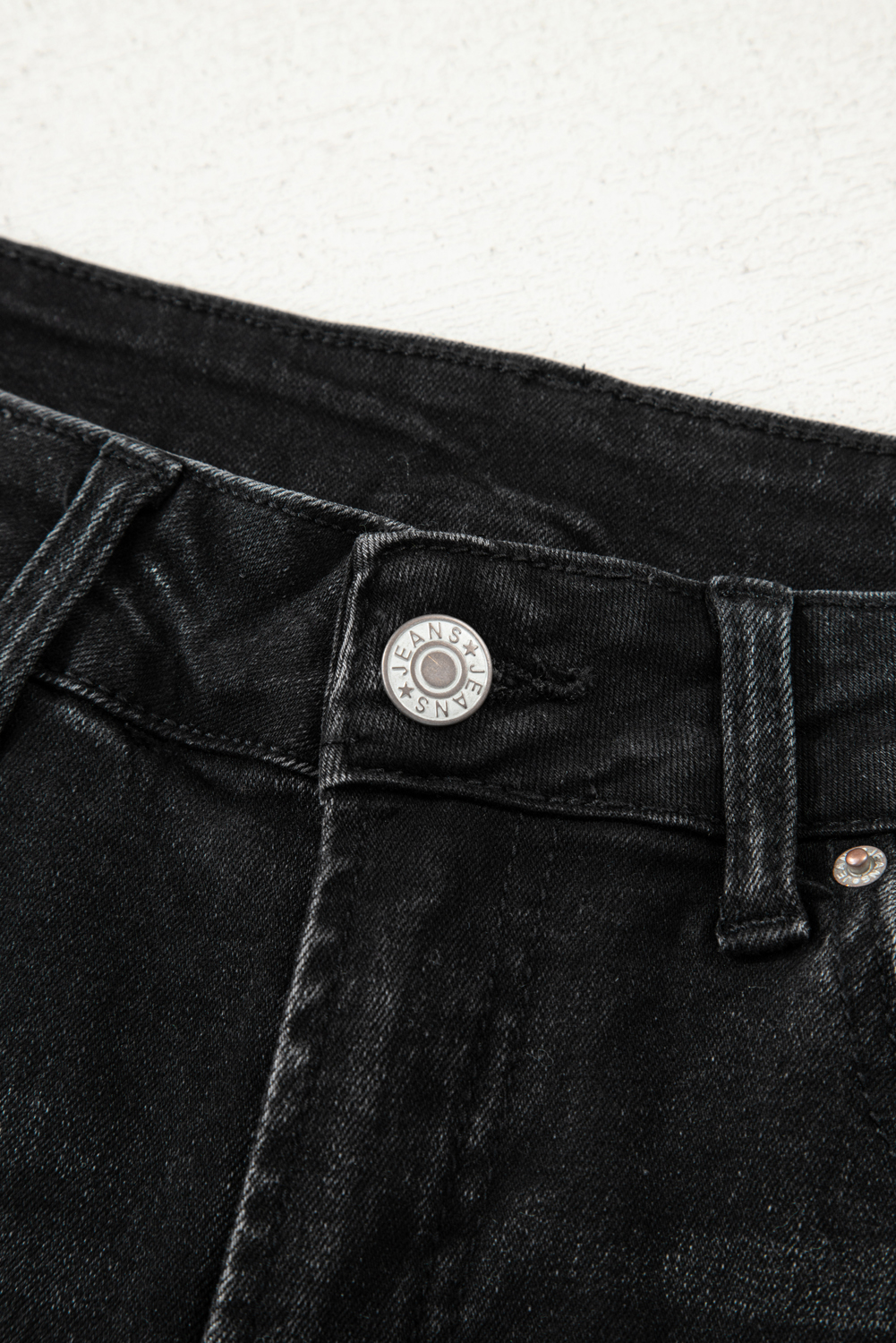 Gray Raw Hem Straight Leg Loose High Waist Jeans - loveforevers