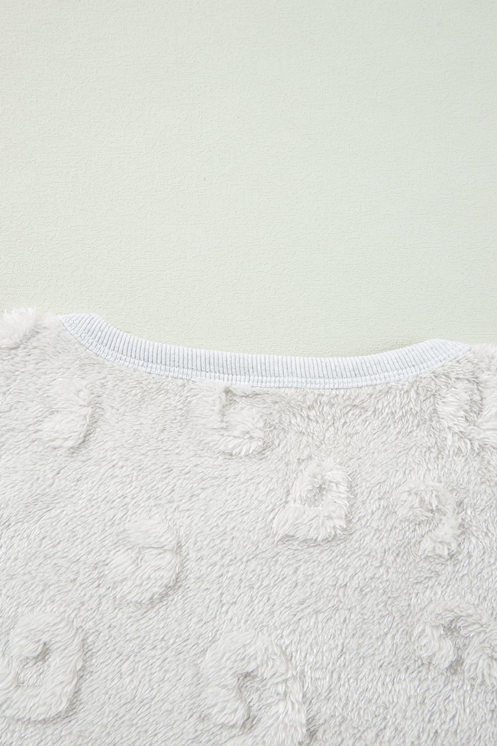 Light Grey Textured Leopard Fleece Loose Two Piece Lounge Set - loveforevers