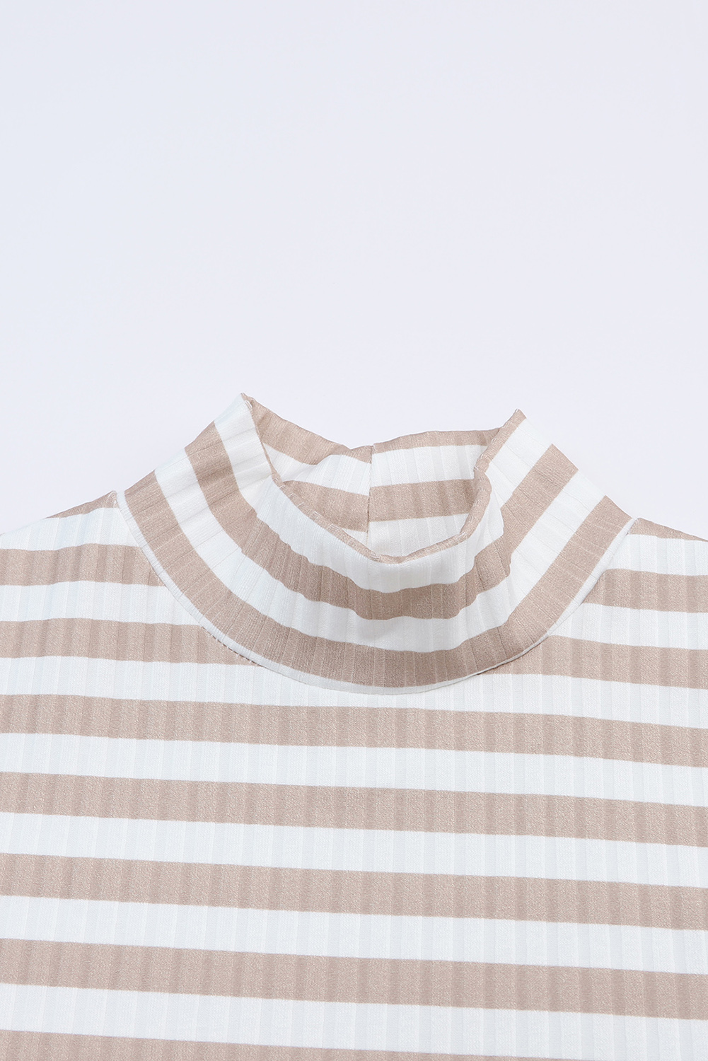 Striped Print Textured Knit Long Sleeve Tee - loveforevers