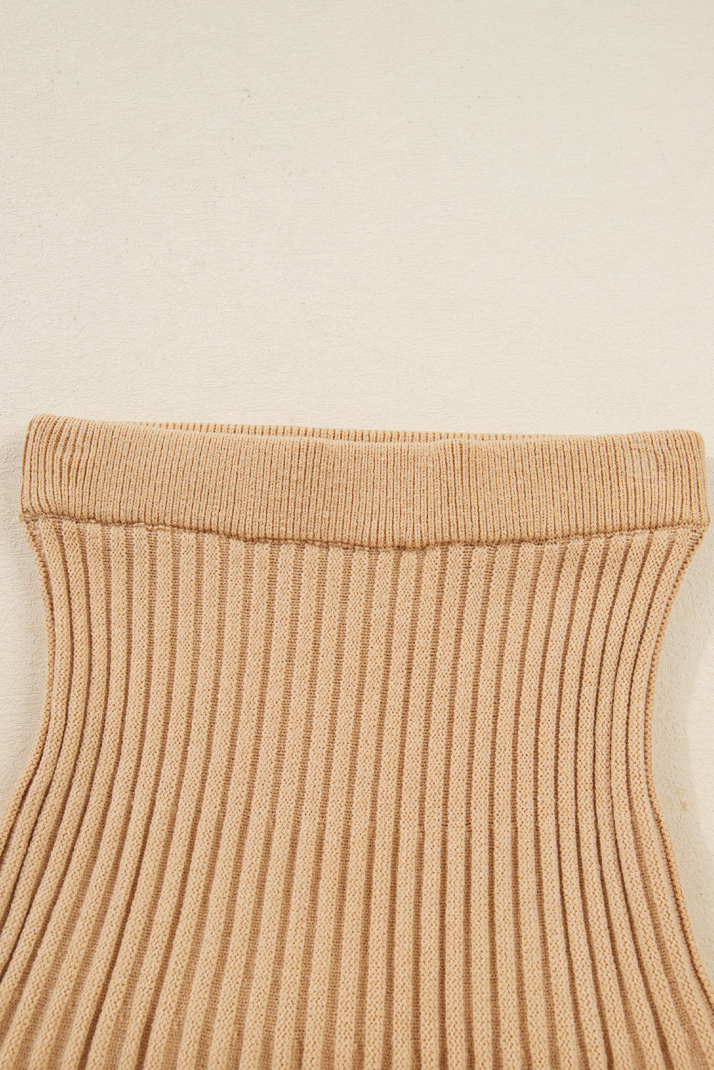 Smoke Gray High Neck Puff Sleeve Sweater Pleated Mini Skirt 2pcs Knitted Outfit - loveforevers