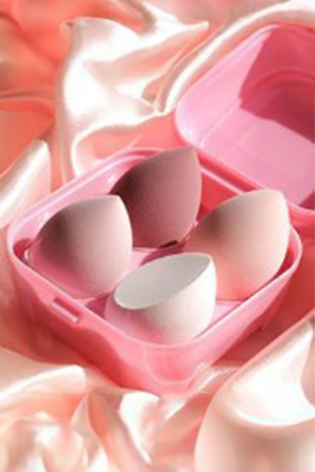 Peach Blossom 4pcs Water Drop Shape Makeup Sponge - loveforevers
