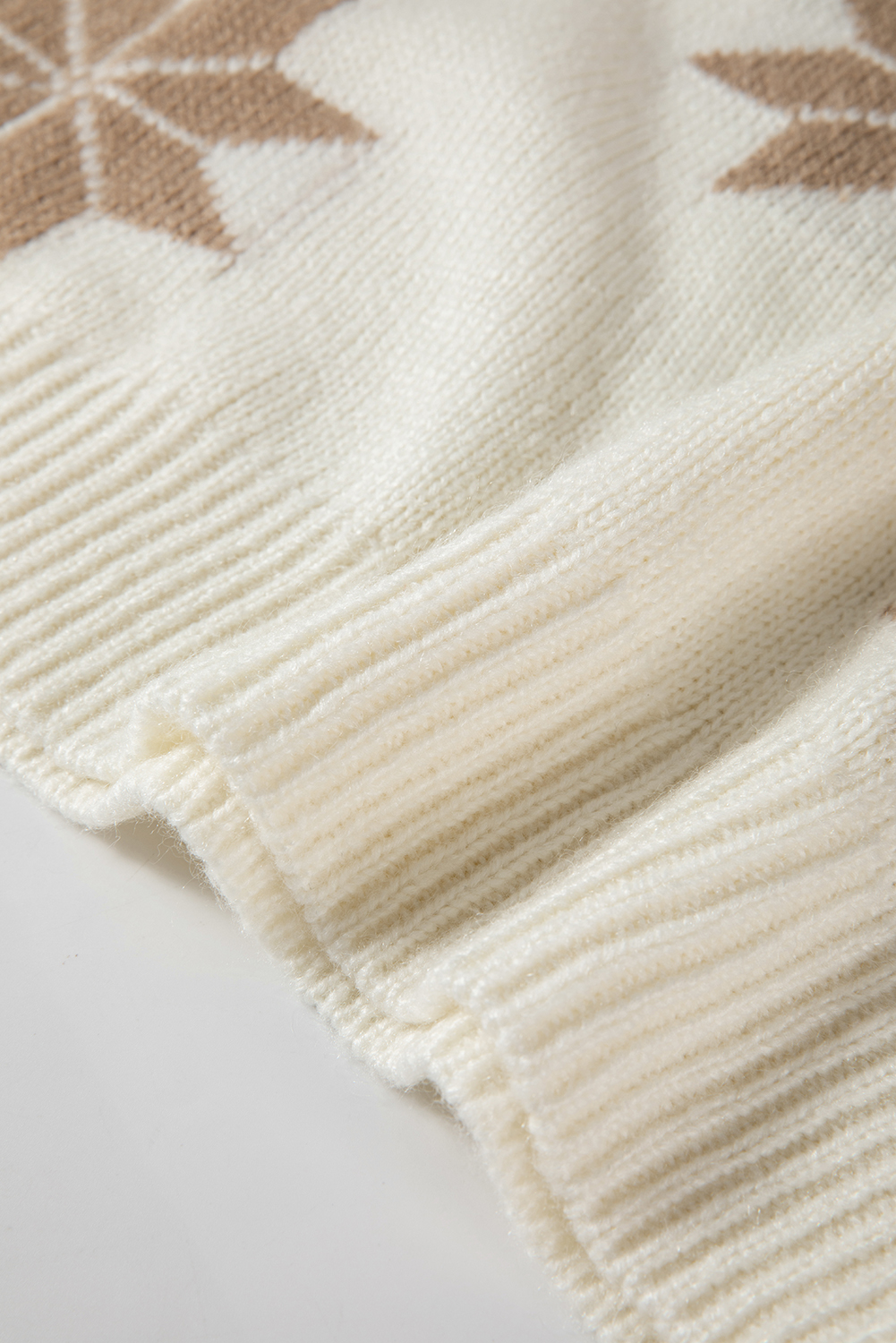 White Snowflake Christmas Tunic Sweater - loveforevers