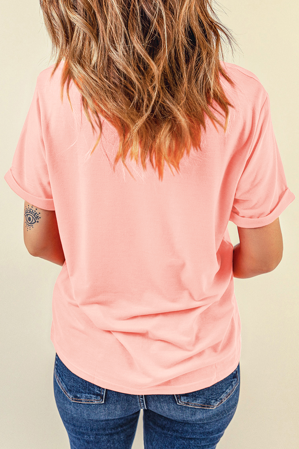 Pink Nashville MUSIC CITY Guitar Graphic Crewneck Tee - loveforevers