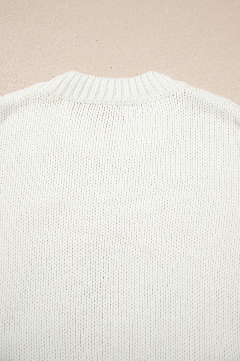 White Embroidered Bow Boots Graphic Drop Shoulder Sweater - loveforevers